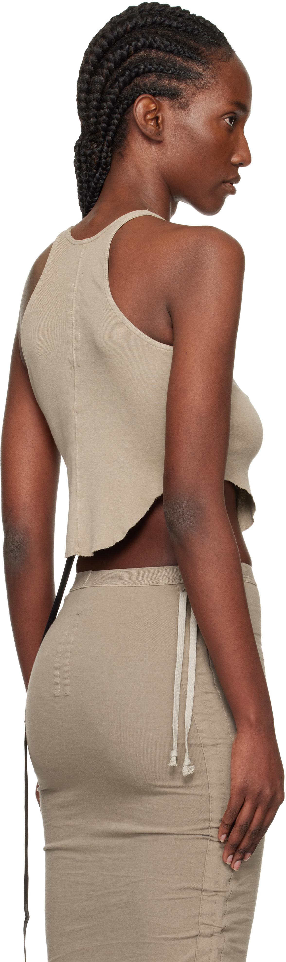 RICK OWENS Basic リブタンクトップ Rick Owens DRKSHDW: トープ Concordians Basic リブタンクトップ