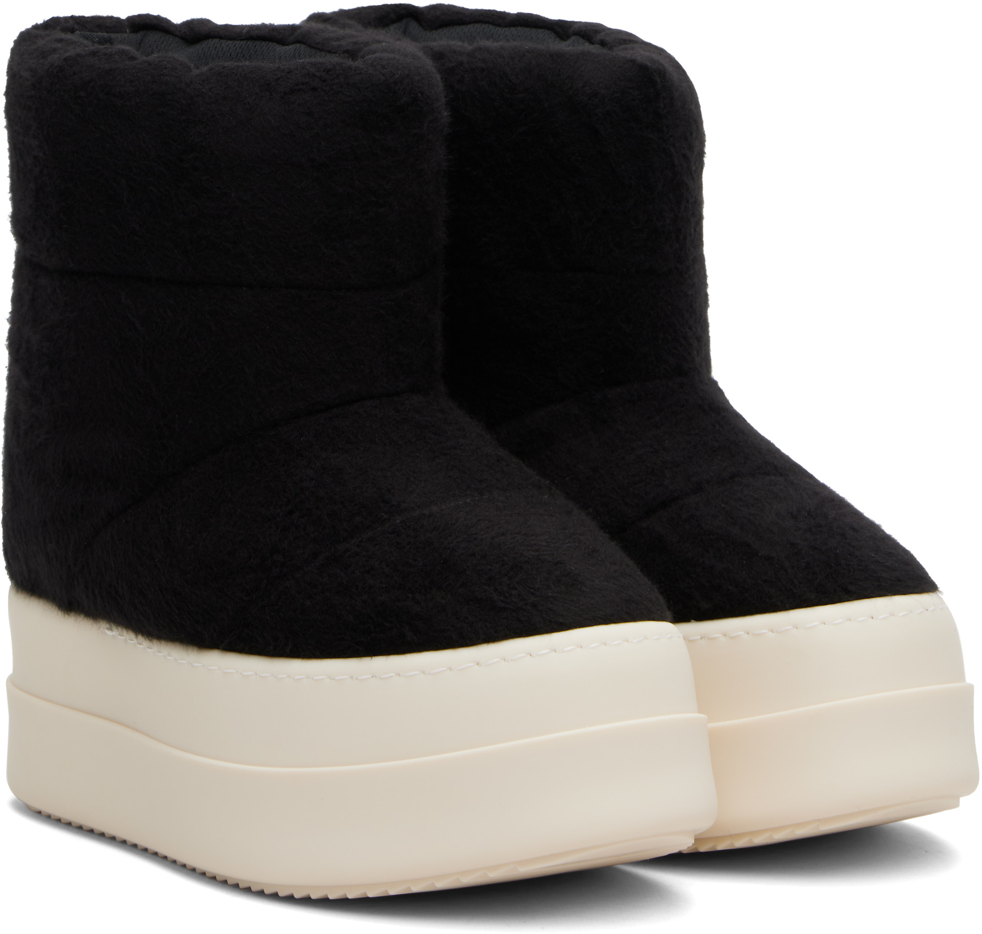 Rick Owens DRKSHDW: Black Concordians Mega Bumper Low Lunar Boots