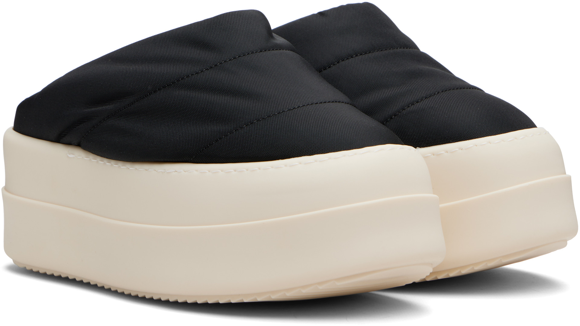 Rick Owens DRKSHDW: Black Concordians Mega Bumper Slip On Lunar