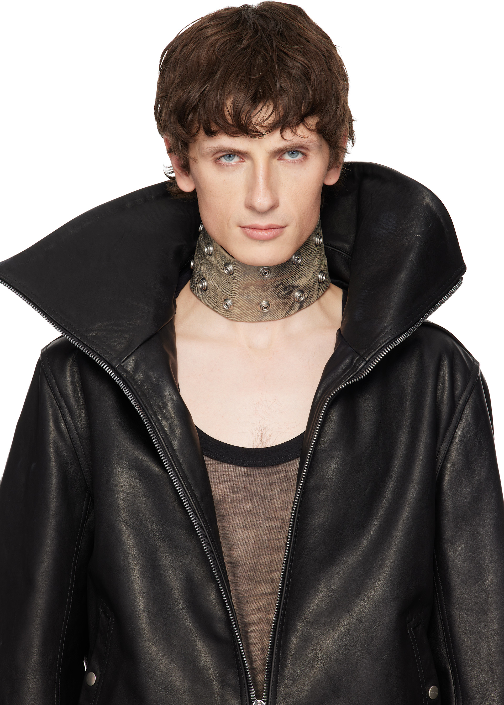 Rick Owens DRKSHDW: Concordians Strobe Neck Band Choker | SSENSE Rick Owens DRKSHDW: Concordians Strobe Neck Band Choker | SSENSE