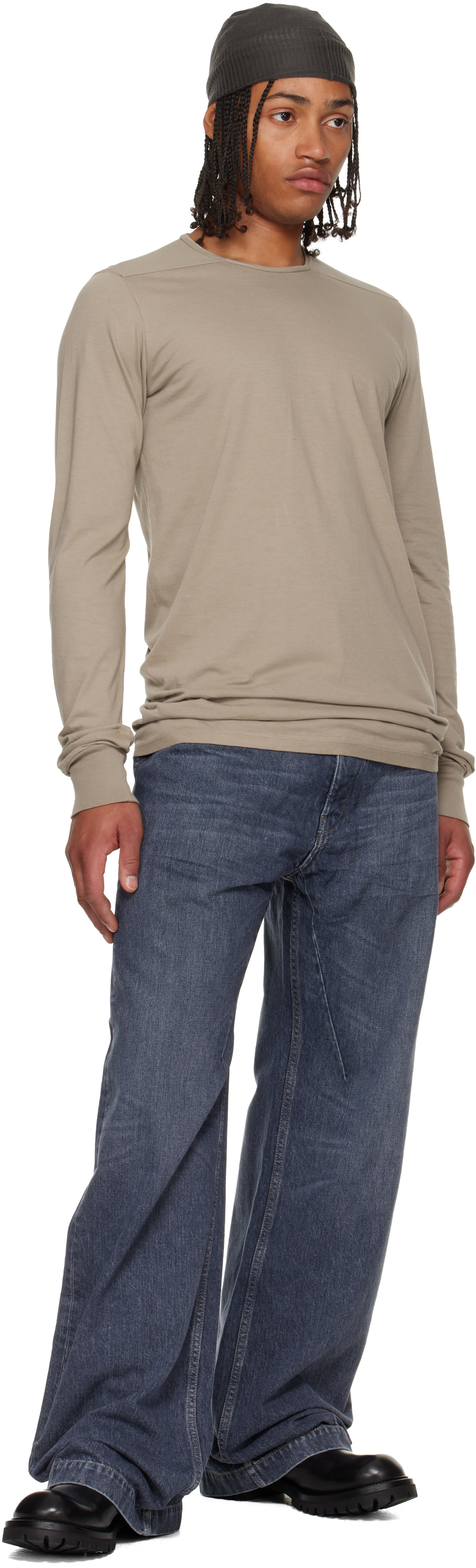 Rick Owens DRKSHDW: Blue Concordians Geth Jeans | SSENSE