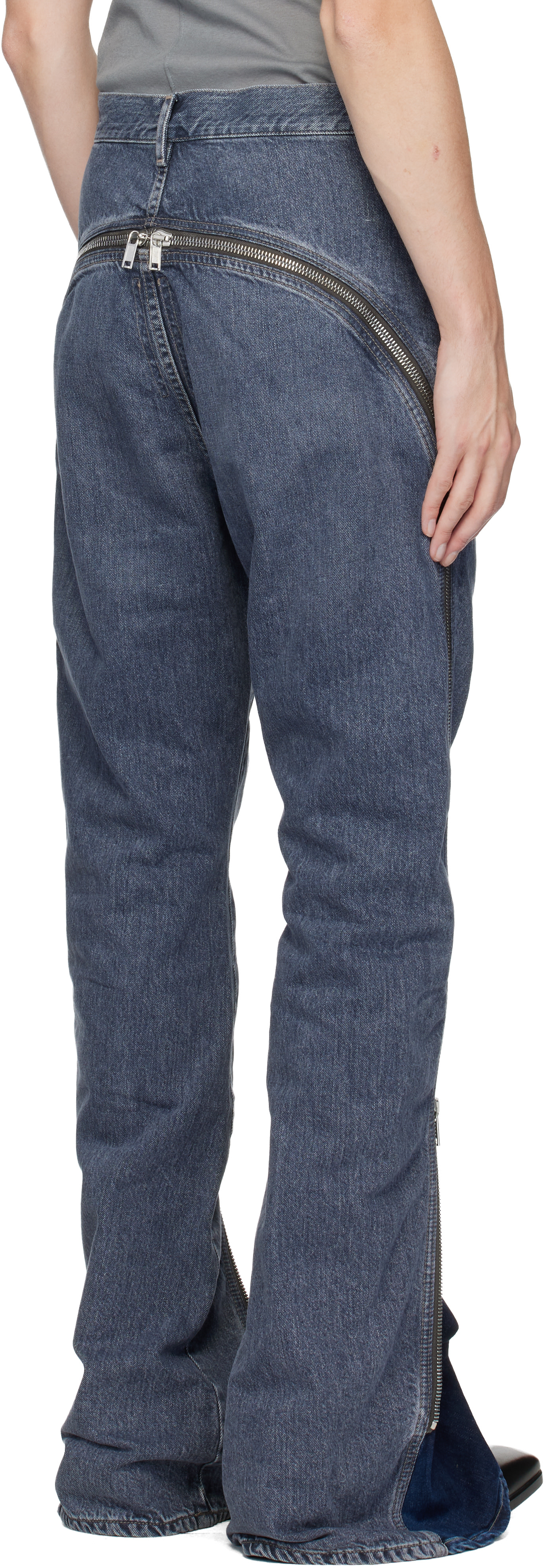 Rick Owens DRKSHDW: Blue Concordians Bolan Banana Jeans | SSENSE