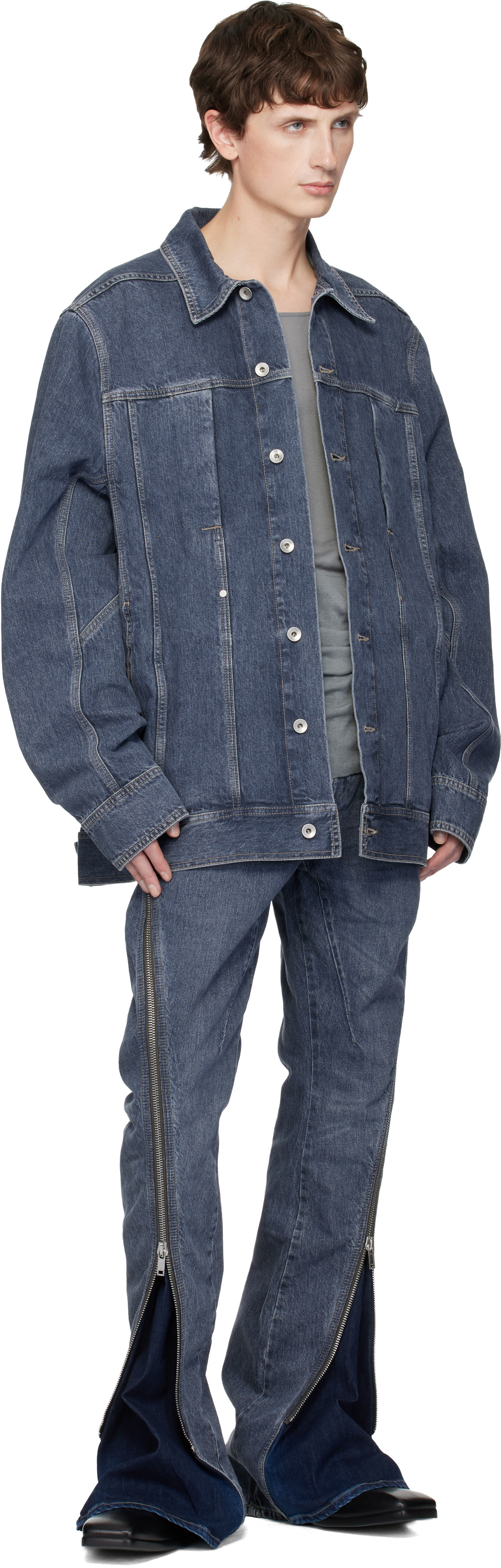 RICKOWENS DRKSHDW BOLAN BANANA サイズ29 Rick Owens DRKSHDW: Blue Concordians Bolan Banana Jeans | SSENSE
