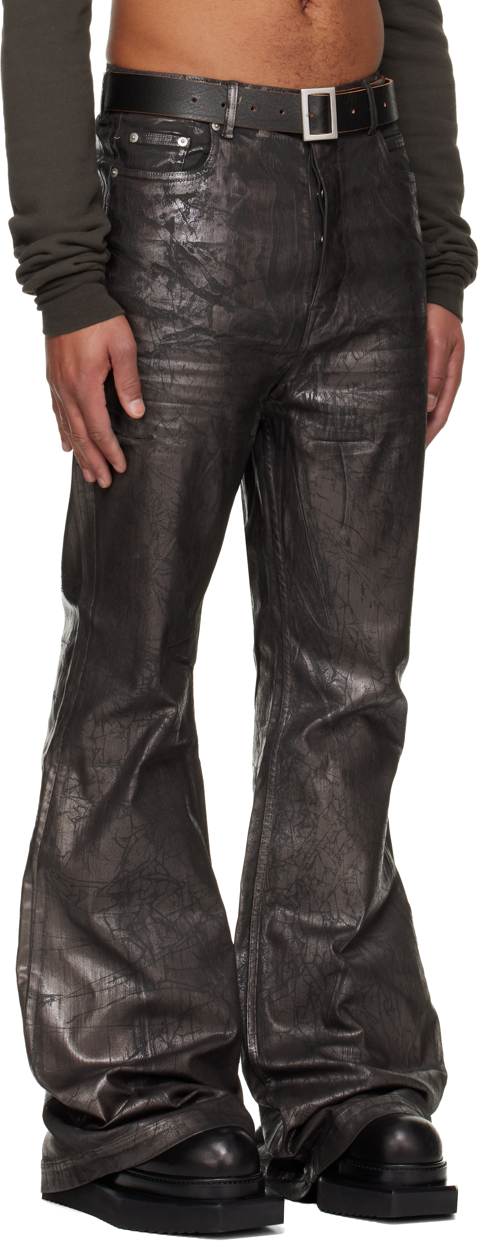 Rick Owens DRKSHDW: グレー Concordians Bolan ブーツカット ジーンズ