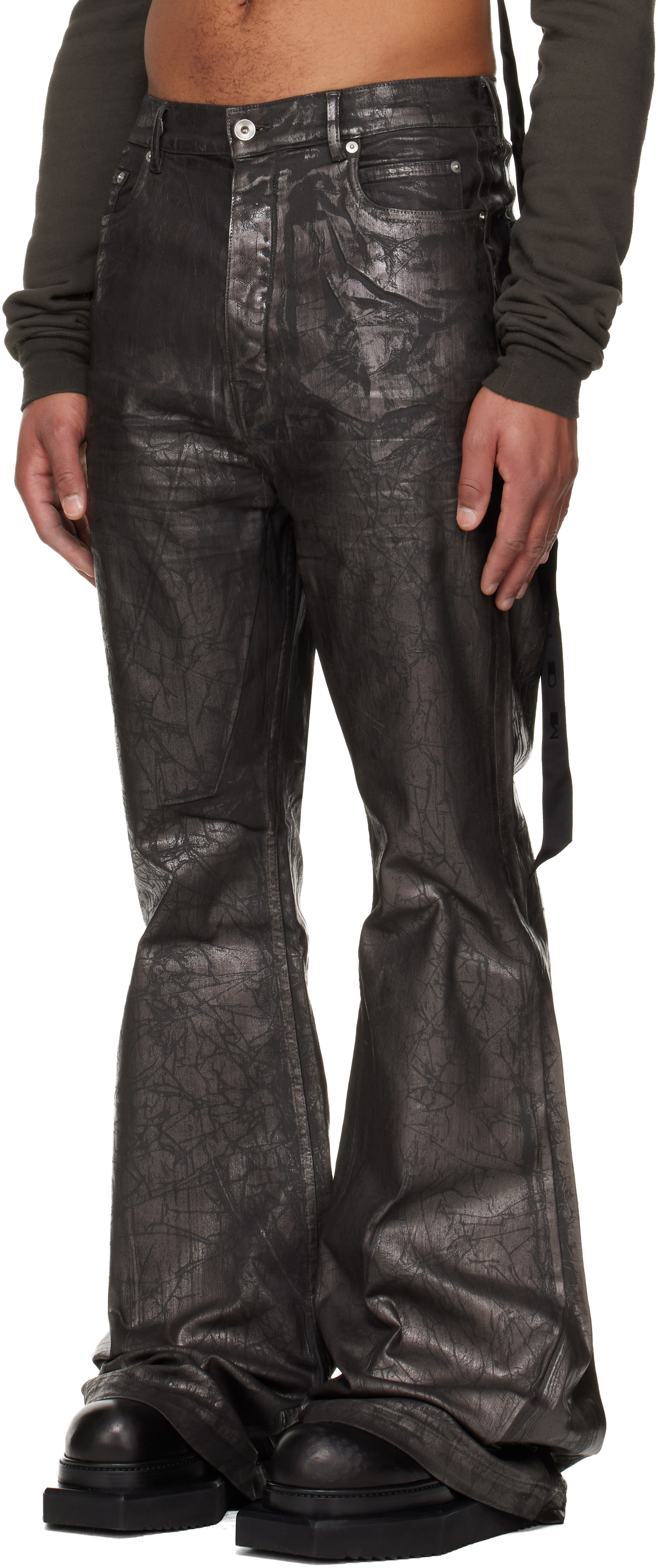 Rick Owens DRKSHDW: グレー Concordians Bolan ブーツカット ジーンズ
