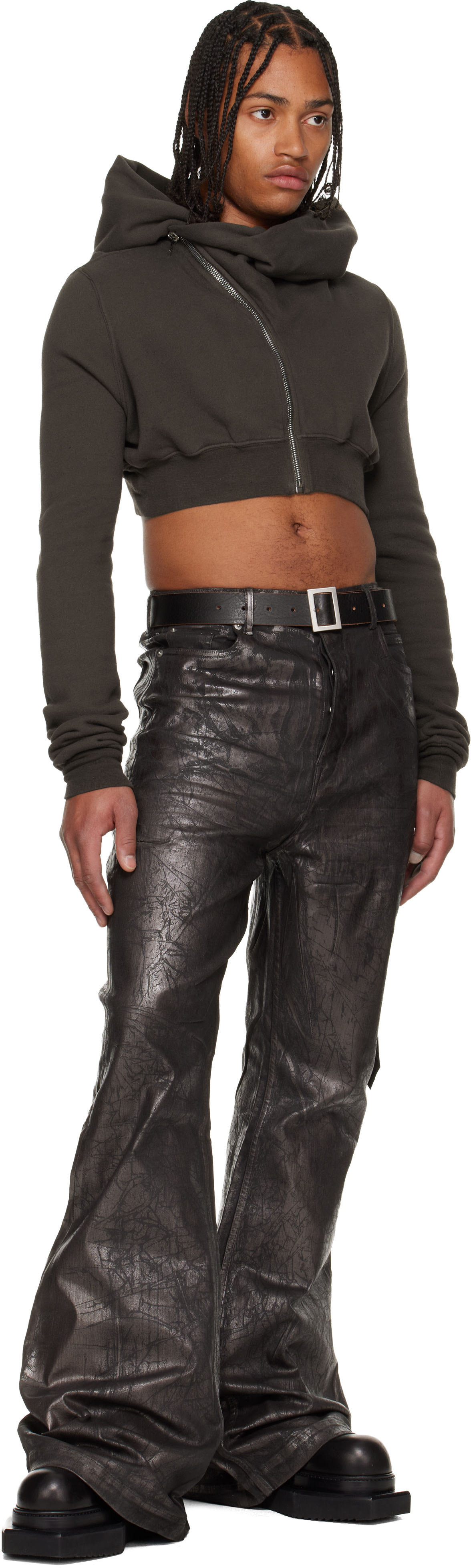 Rick Owens DRKSHDW: Gray Concordians Bolan Bootcut Jeans | SSENSE