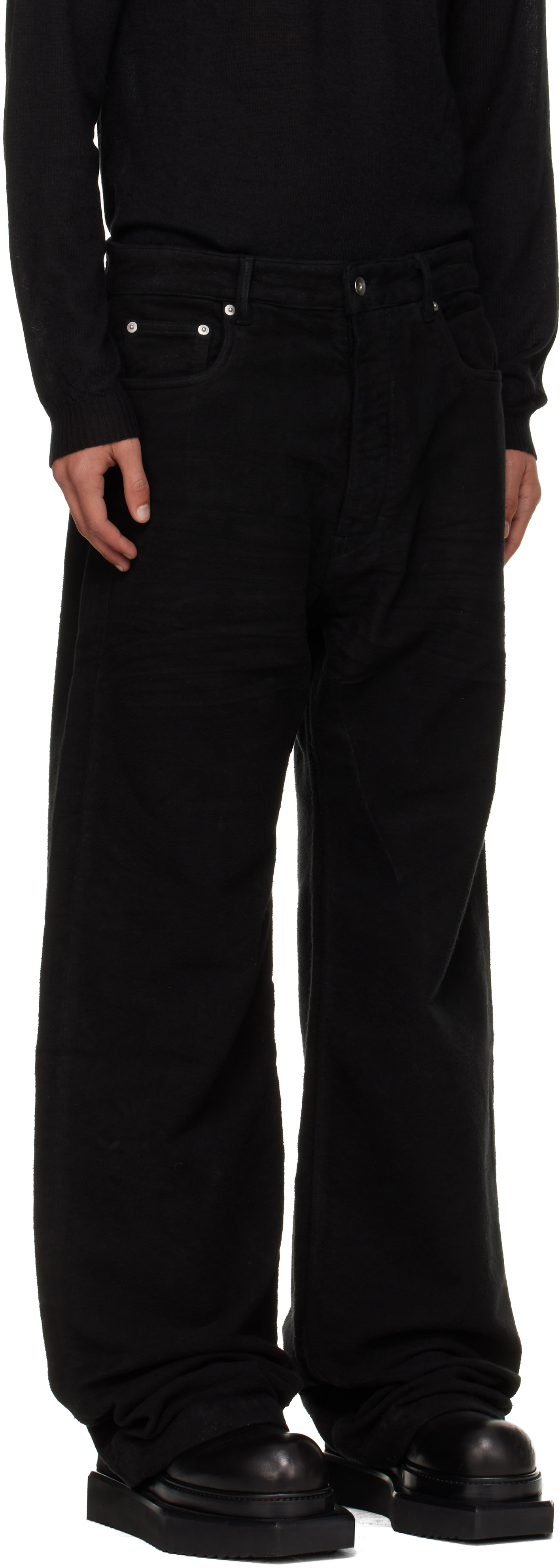 (やっピー)rick owens geth jeans サイズ30 深水 Rick Owens DRKSHDW: ブラック Geth ジーンズ | SSENSE 日本