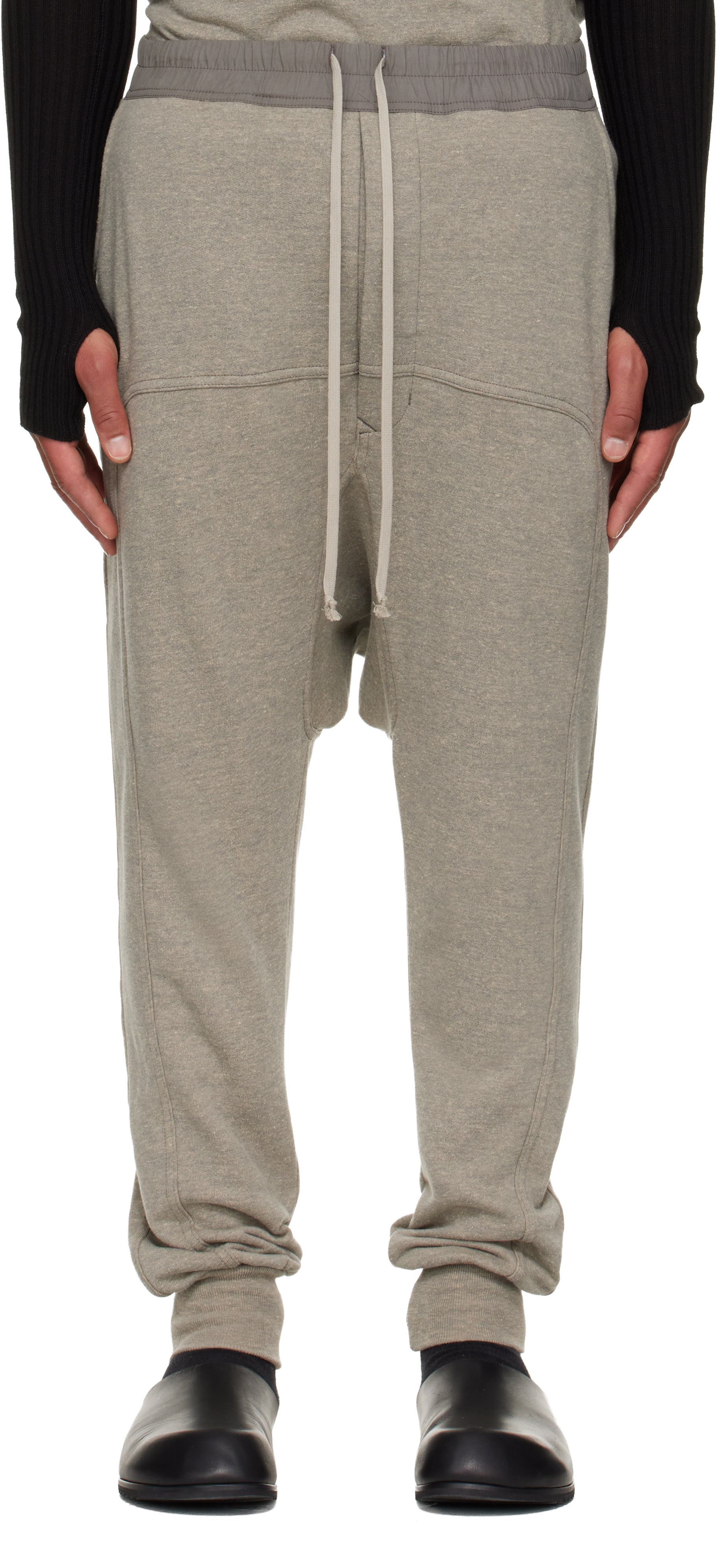 Rick Owens DRKSHDW: Gray Concordians Drawstring Sweatpants