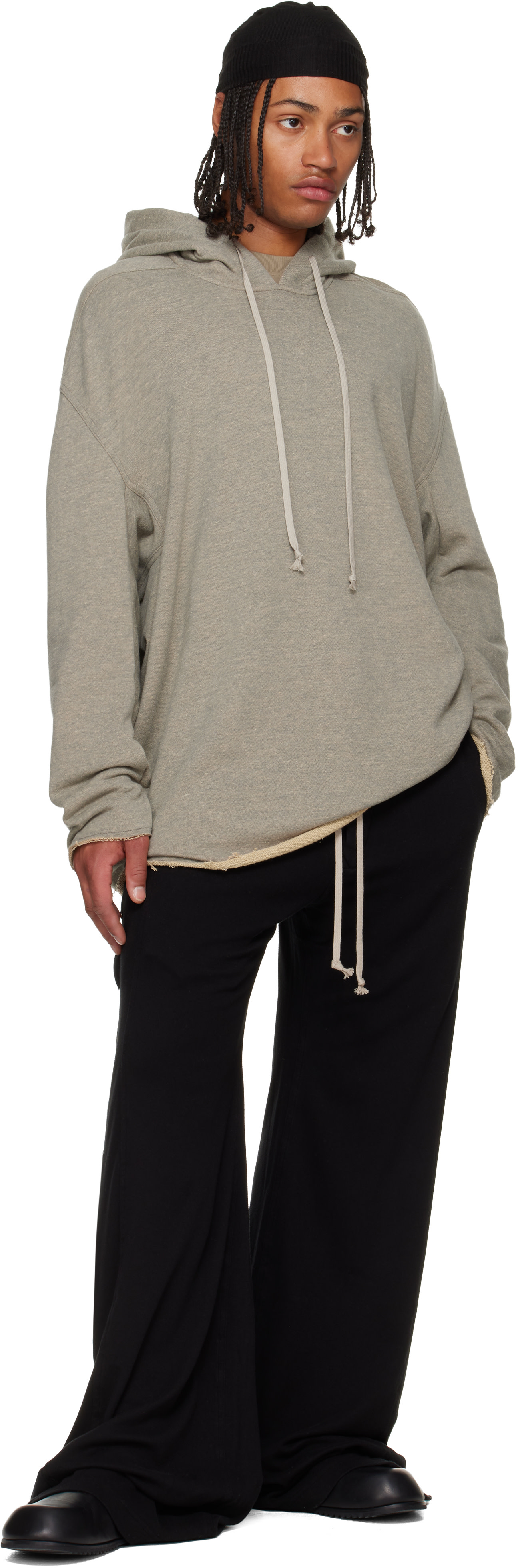RICK OWENS DRKSHDW スウェットパンツ Rick Owens DRKSHDW: ブラック Concordians Pusher スウェットパンツ