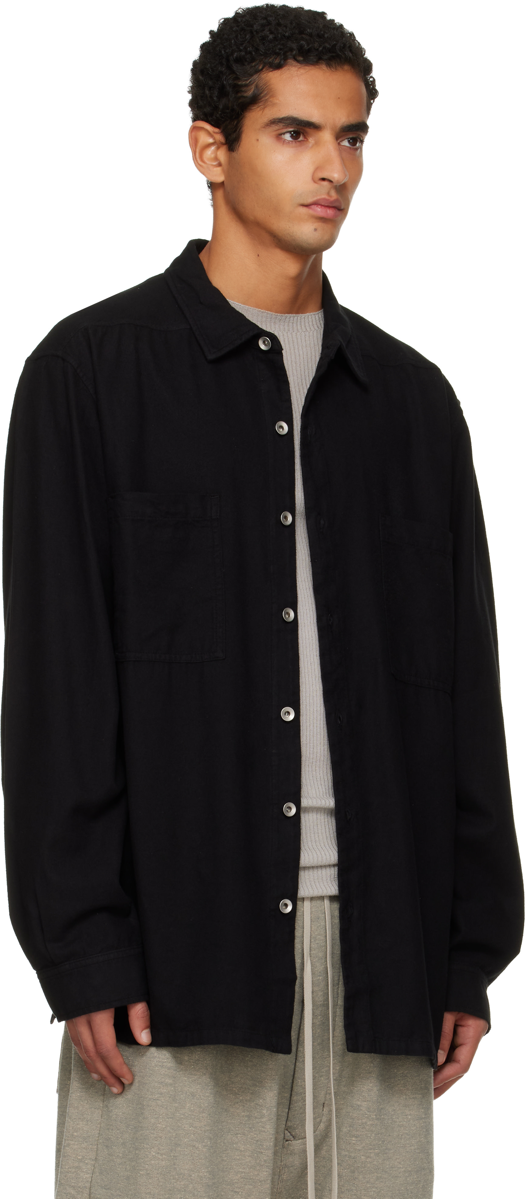 Rick Owens DRKSHDW: Black Concordians Jumbo Shirt | SSENSE