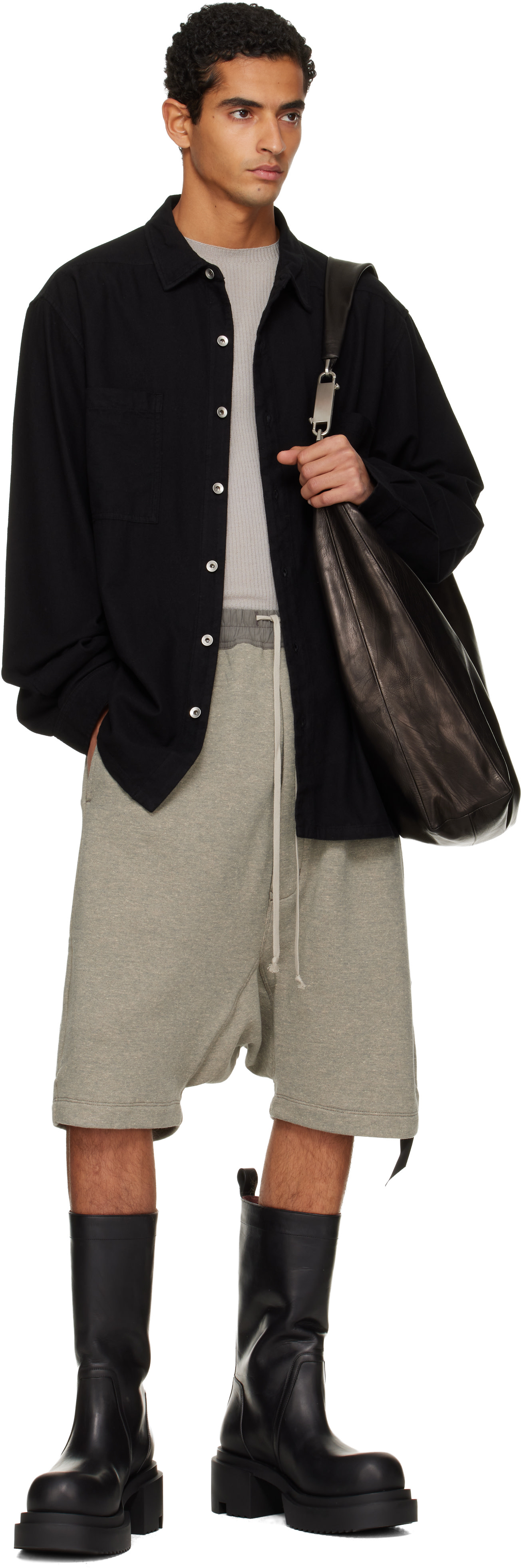 Rick Owens DRKSHDW: Black Concordians Jumbo Shirt | SSENSE