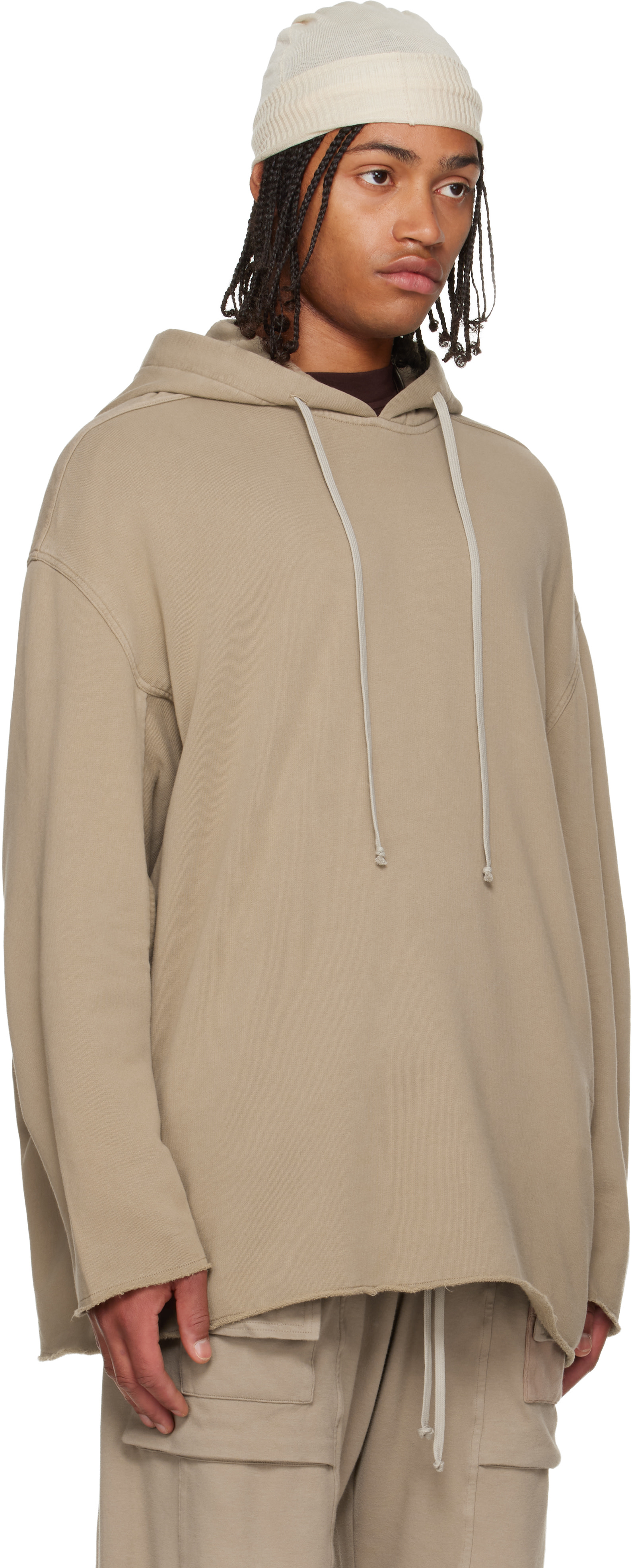 Rick Owens DRKSHDW: Taupe Concordians Peter Hoodie | SSENSE