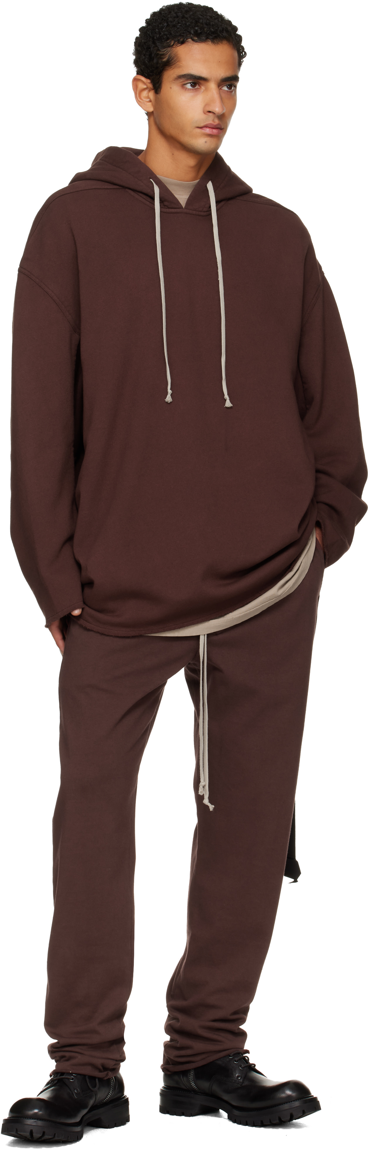 Rick Owens DRKSHDW: Burgundy Concordians Peter Hoodie | SSENSE