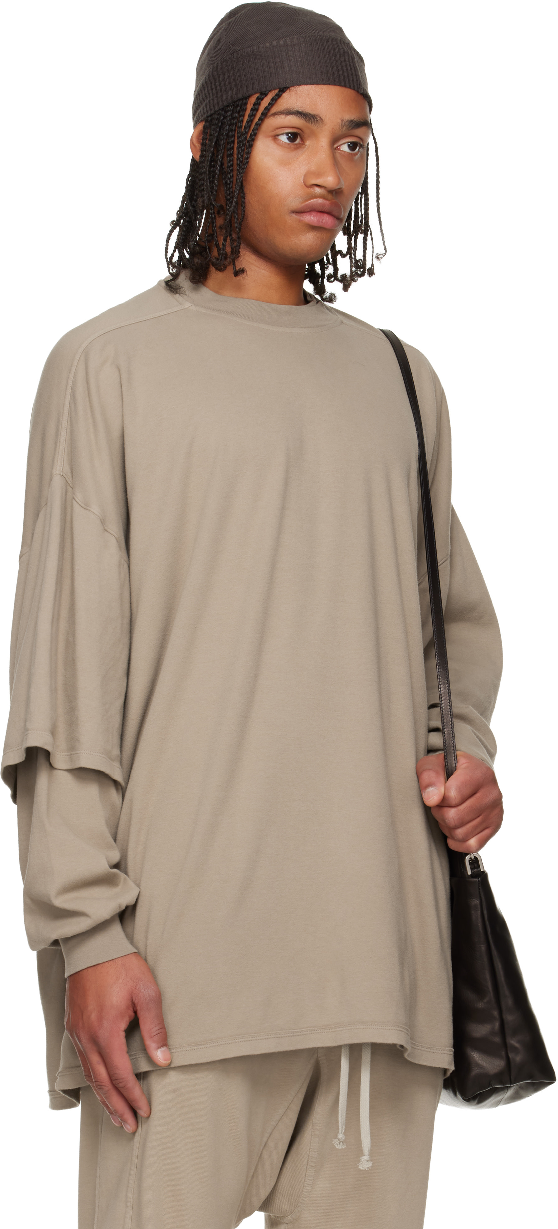Rick Owens DRKSHDW: トープ Concordians Tommy Hustler スウェット