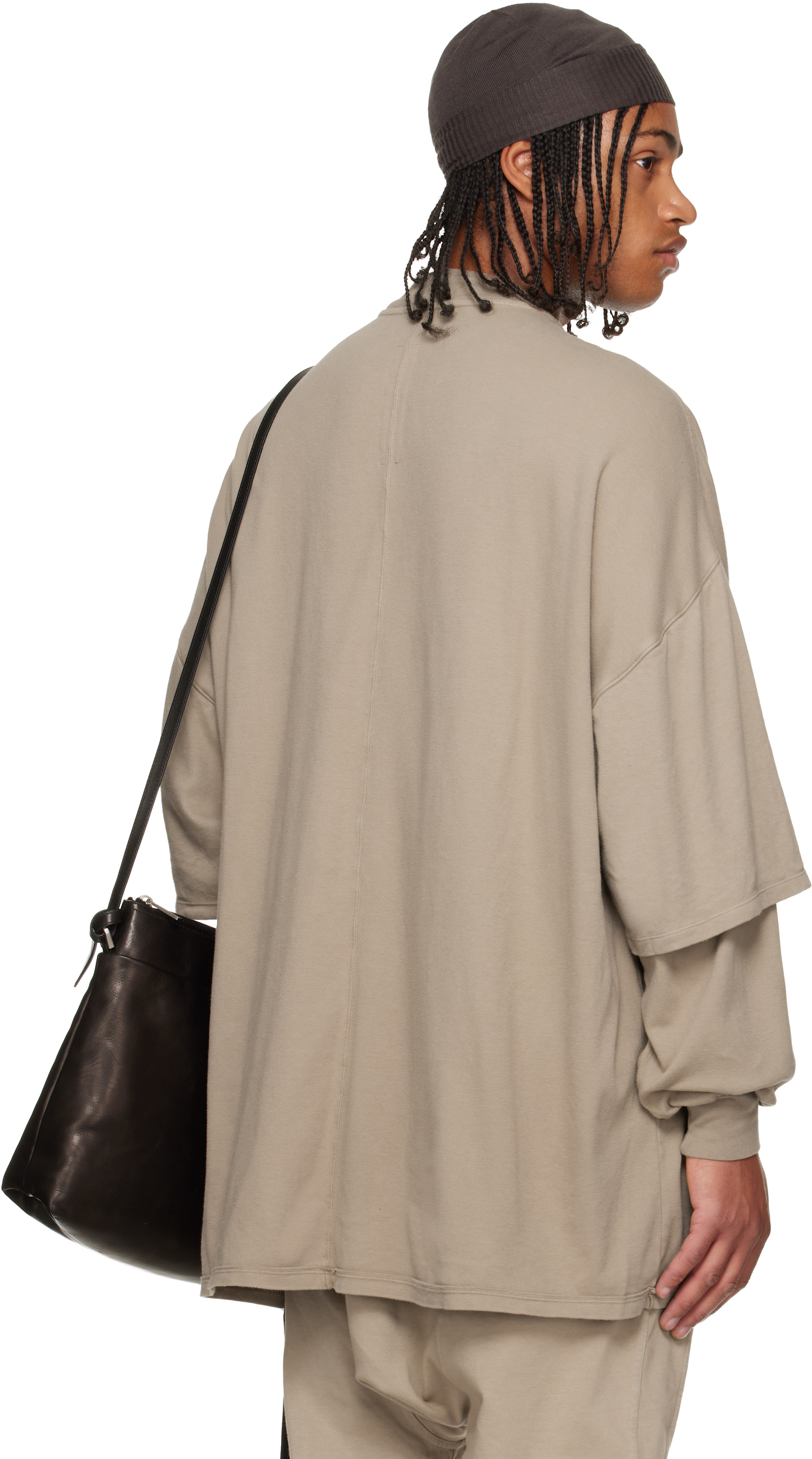 Rick Owens DRKSHDW: Taupe Concordians Tommy Hustler Sweatshirt