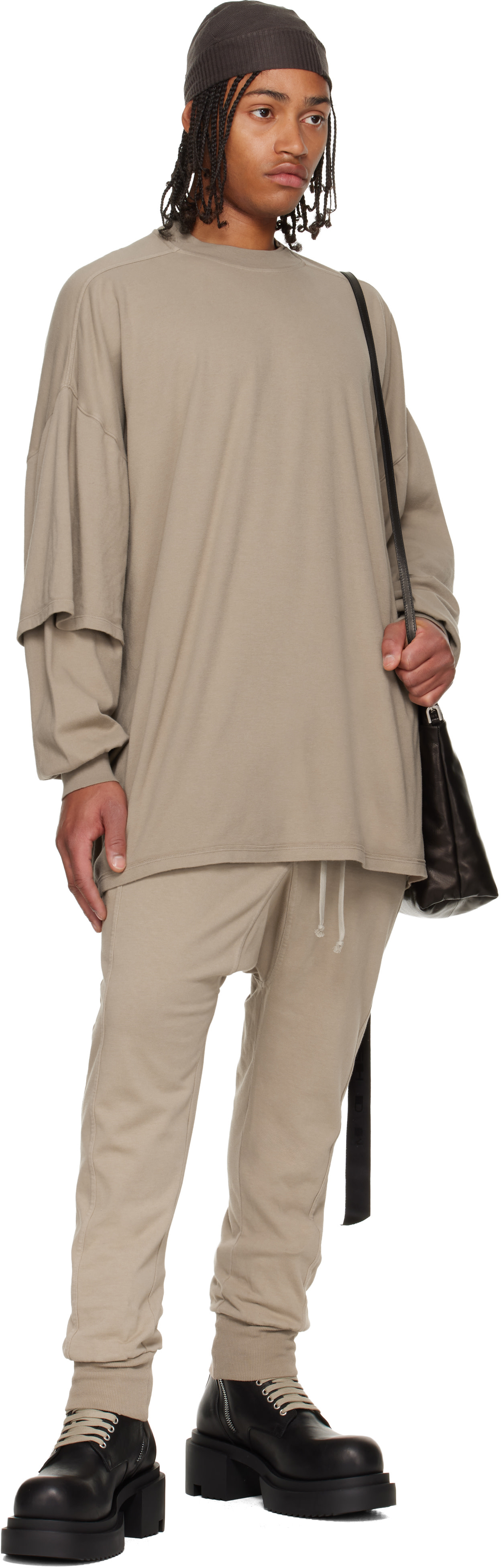 Rick Owens DRKSHDW: Taupe Concordians Tommy Hustler Sweatshirt