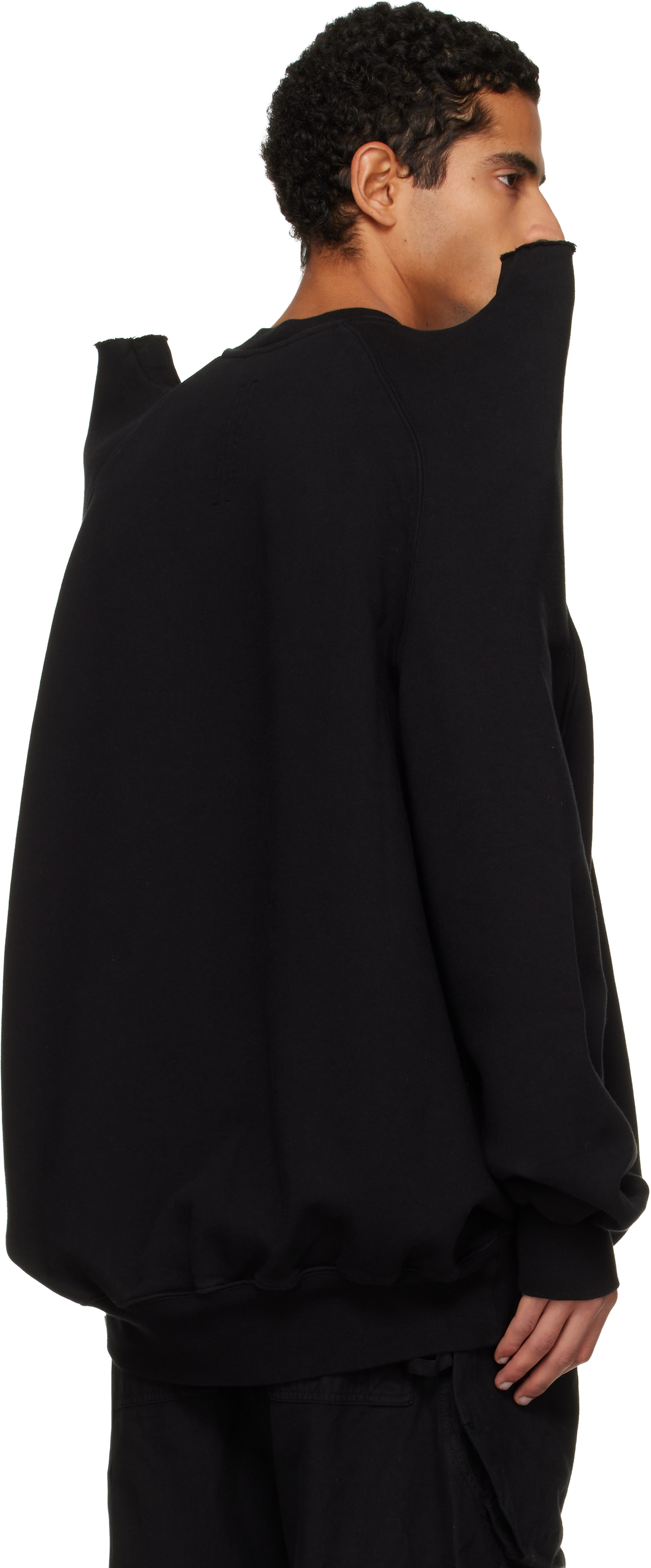 Rick Owens DRKSHDW: Black Concordians Tecsweat Sweatshirt | SSENSE