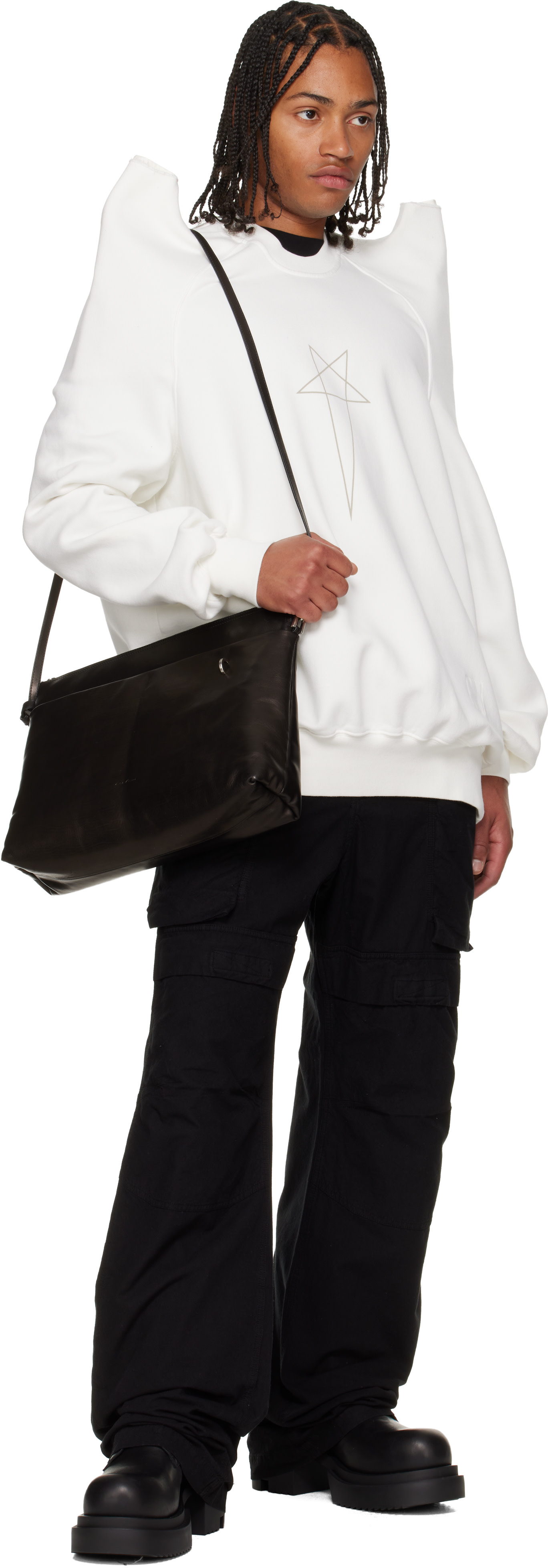 Rick Owens DRKSHDW: Off-White Concordians Tecsweat Sweatshirt | SSENSE