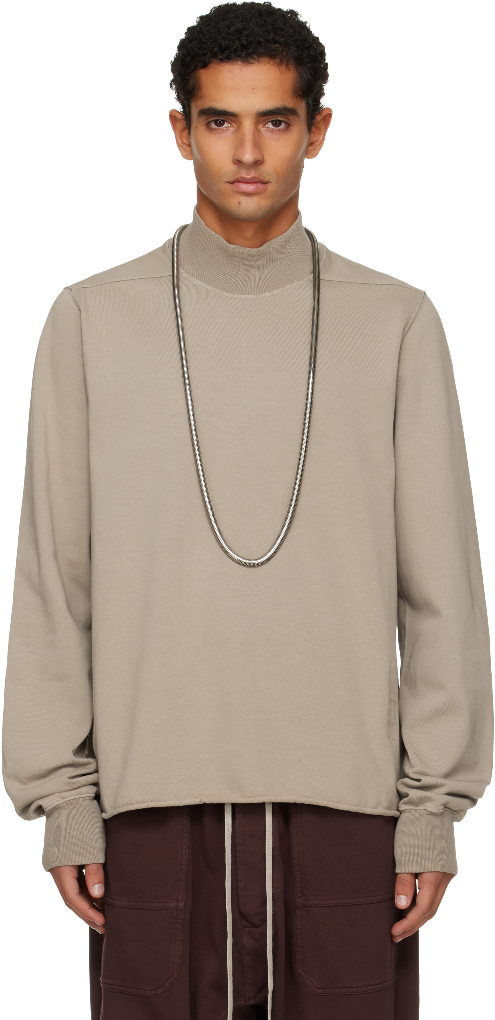 Rick Owens DRKSHDW: トープ Concordians Headon DBL タートルネック