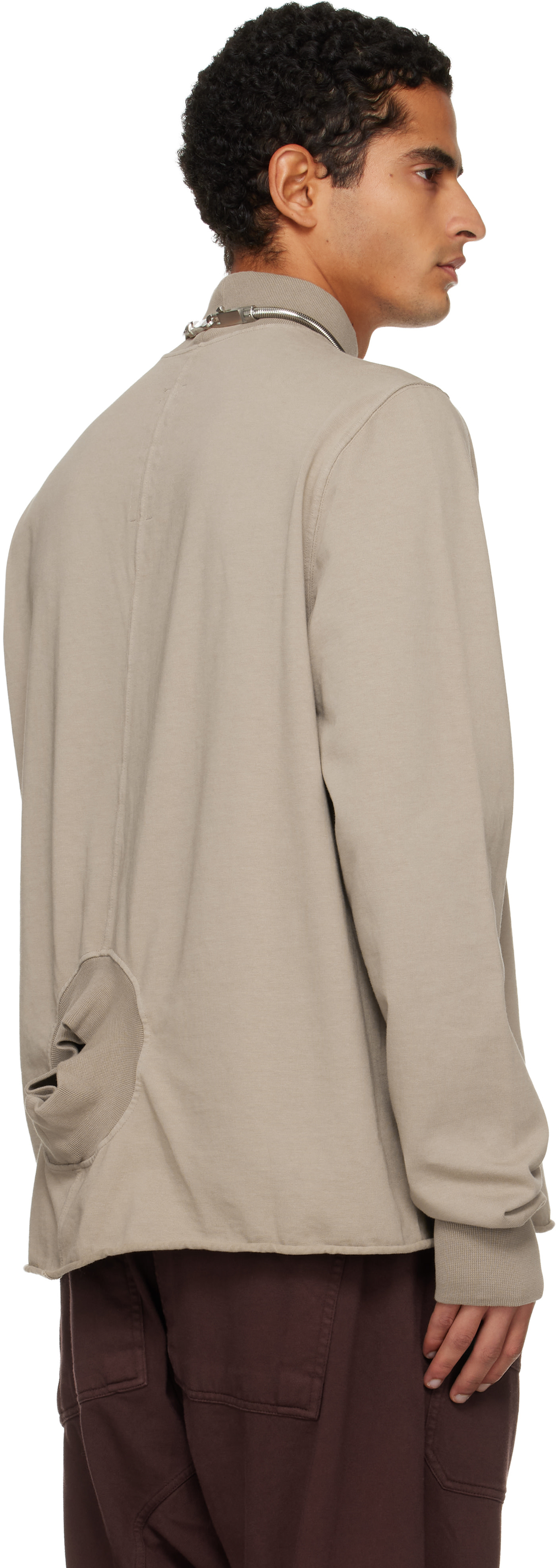 Rick Owens DRKSHDW: Taupe Concordians Headon DBL Turtleneck | SSENSE