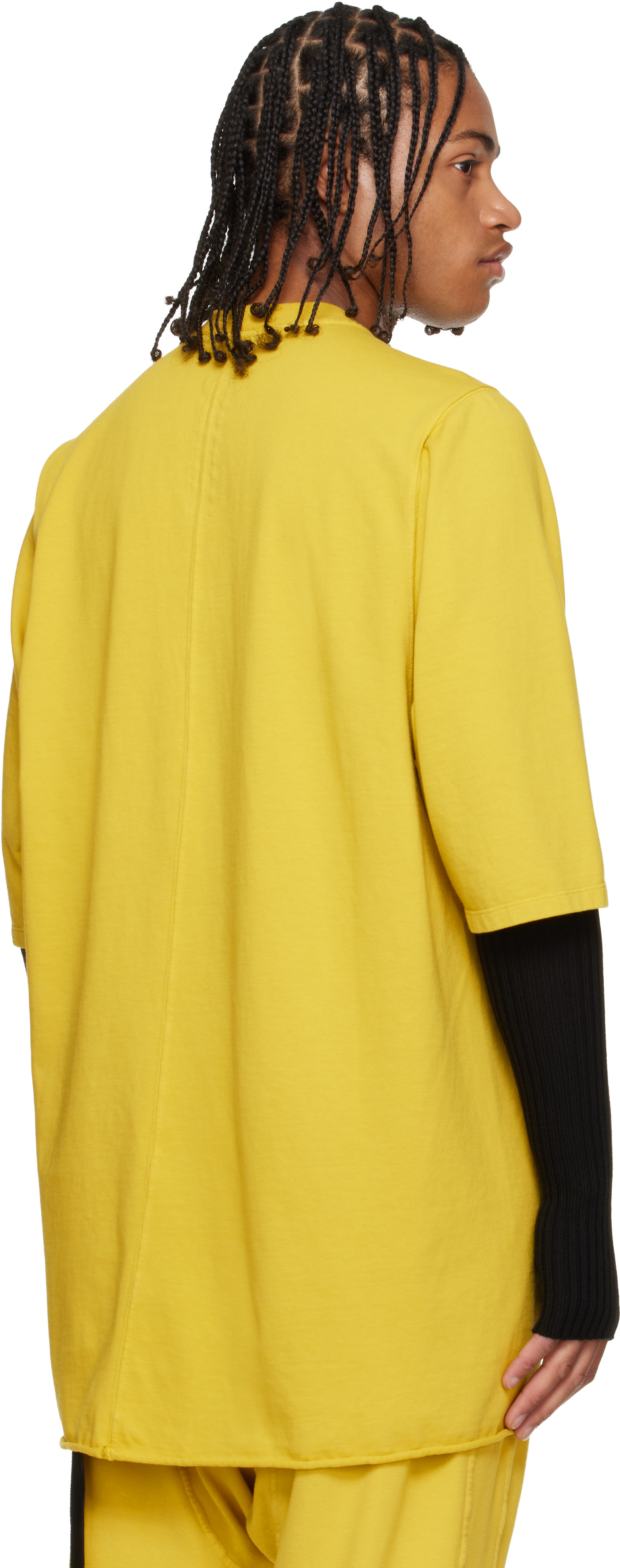 Rick Owens DRKSHDW: Yellow Concordians Jumbo SS T-shirt | SSENSE
