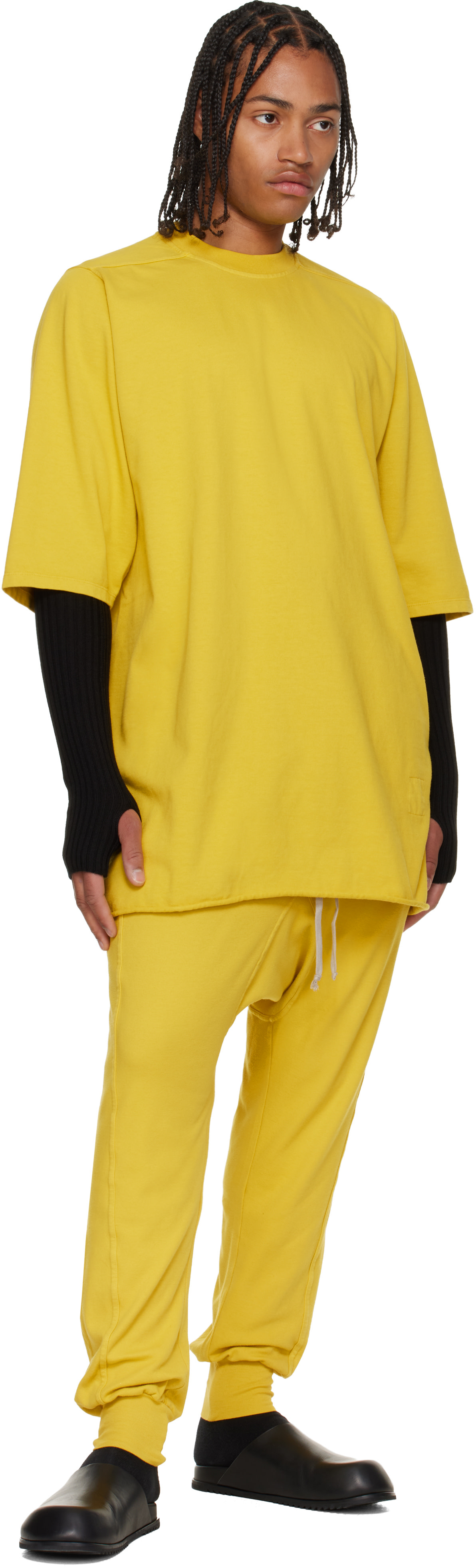 Rick Owens DRKSHDW: Yellow Concordians Jumbo SS T-shirt | SSENSE