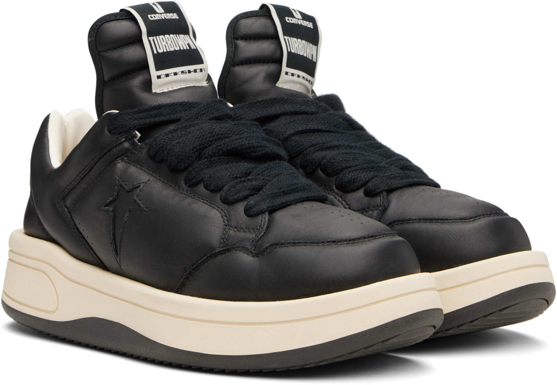 Rick Owens DRKSHDW: Black Converse Edition TURBOWPN Ox Sneakers