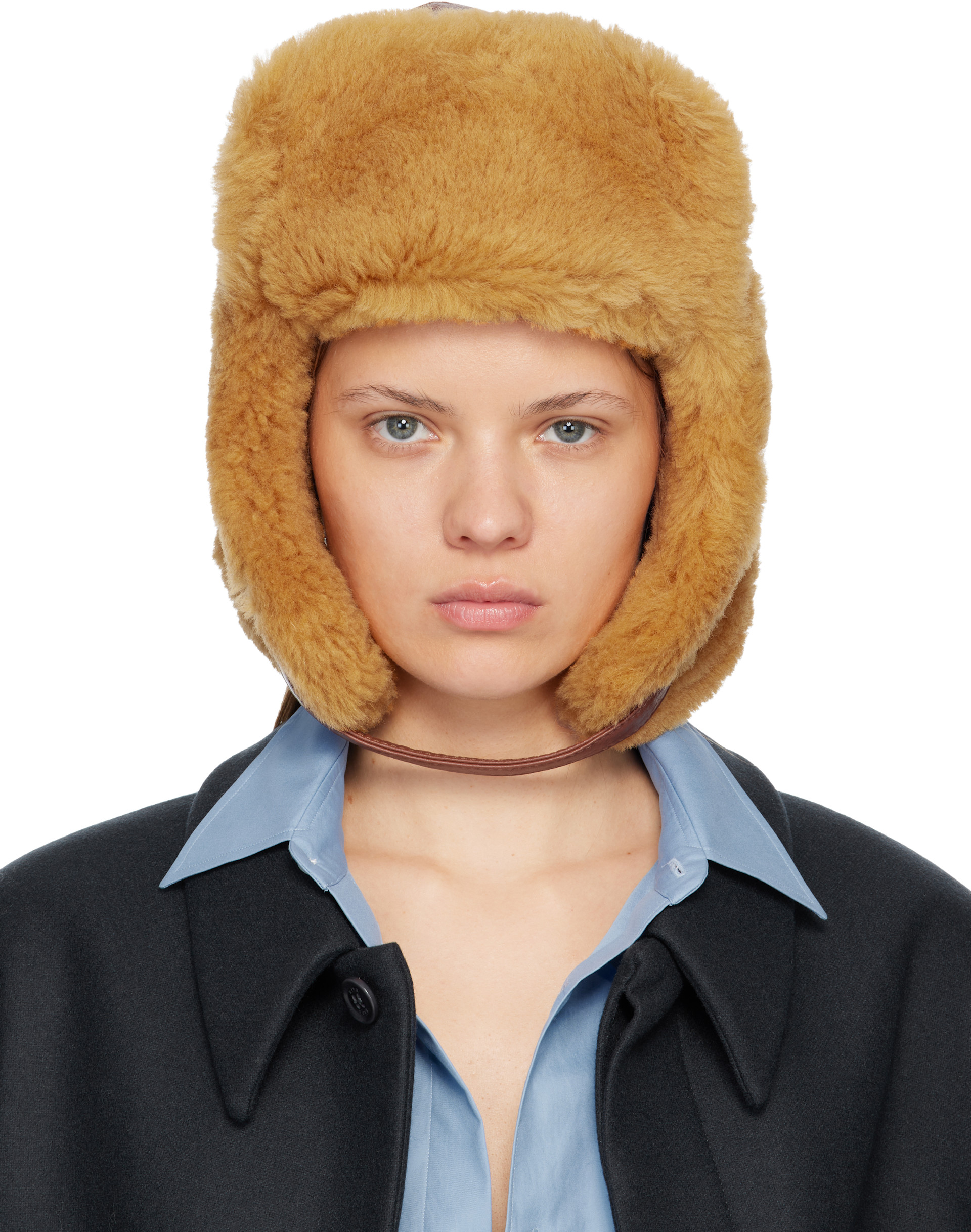 Acne Studios - Brown Shearling Hat