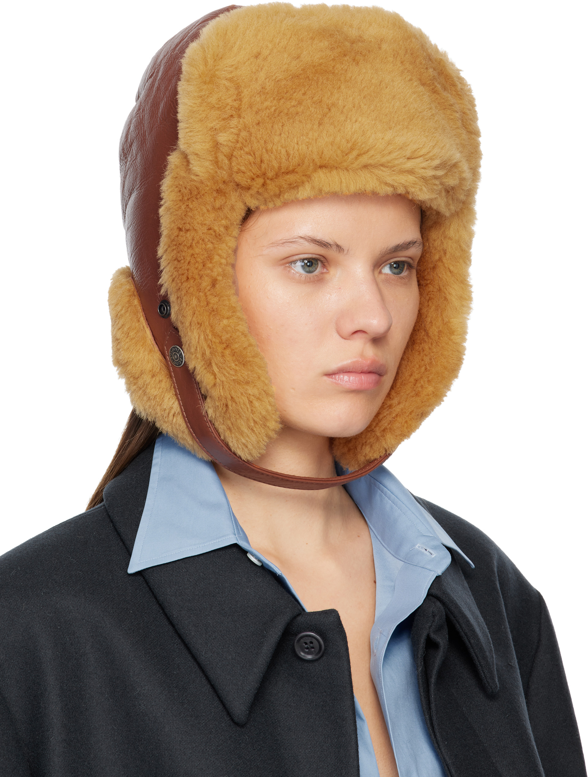 Acne Studios - Brown Shearling Hat
