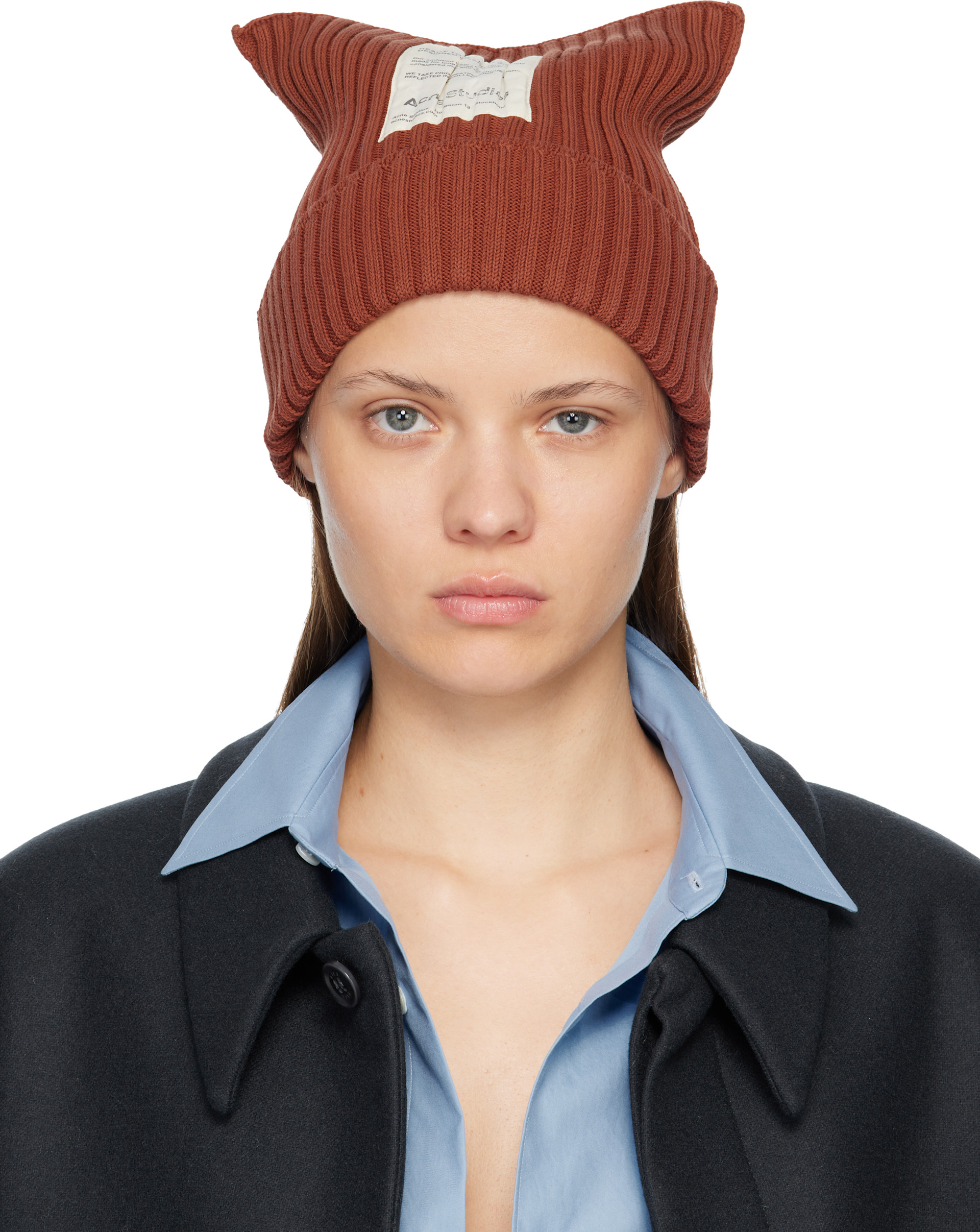 Acne Studios - Red Ribbed Beanie