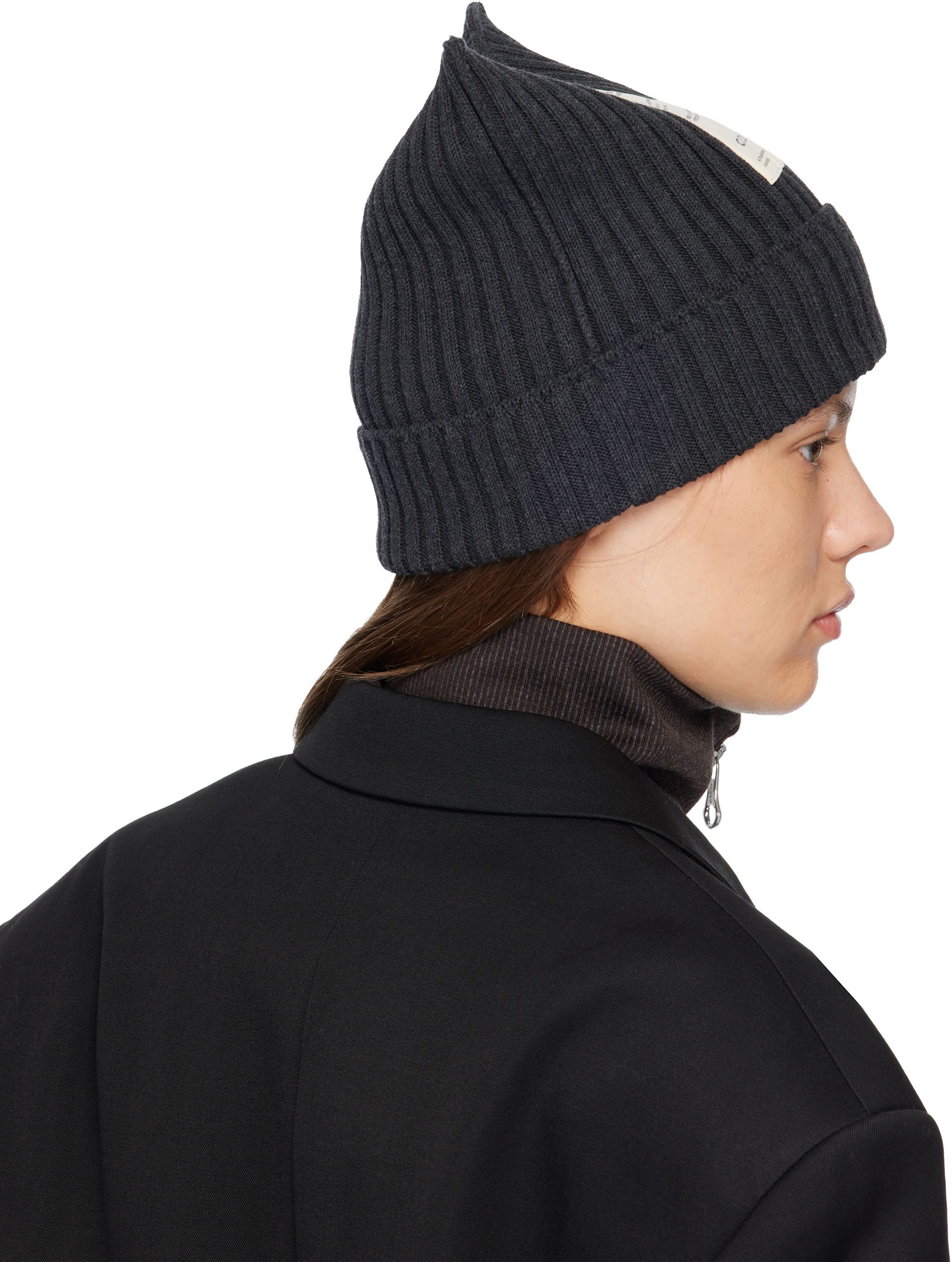 Acne Studios - 그레이 골지 비니