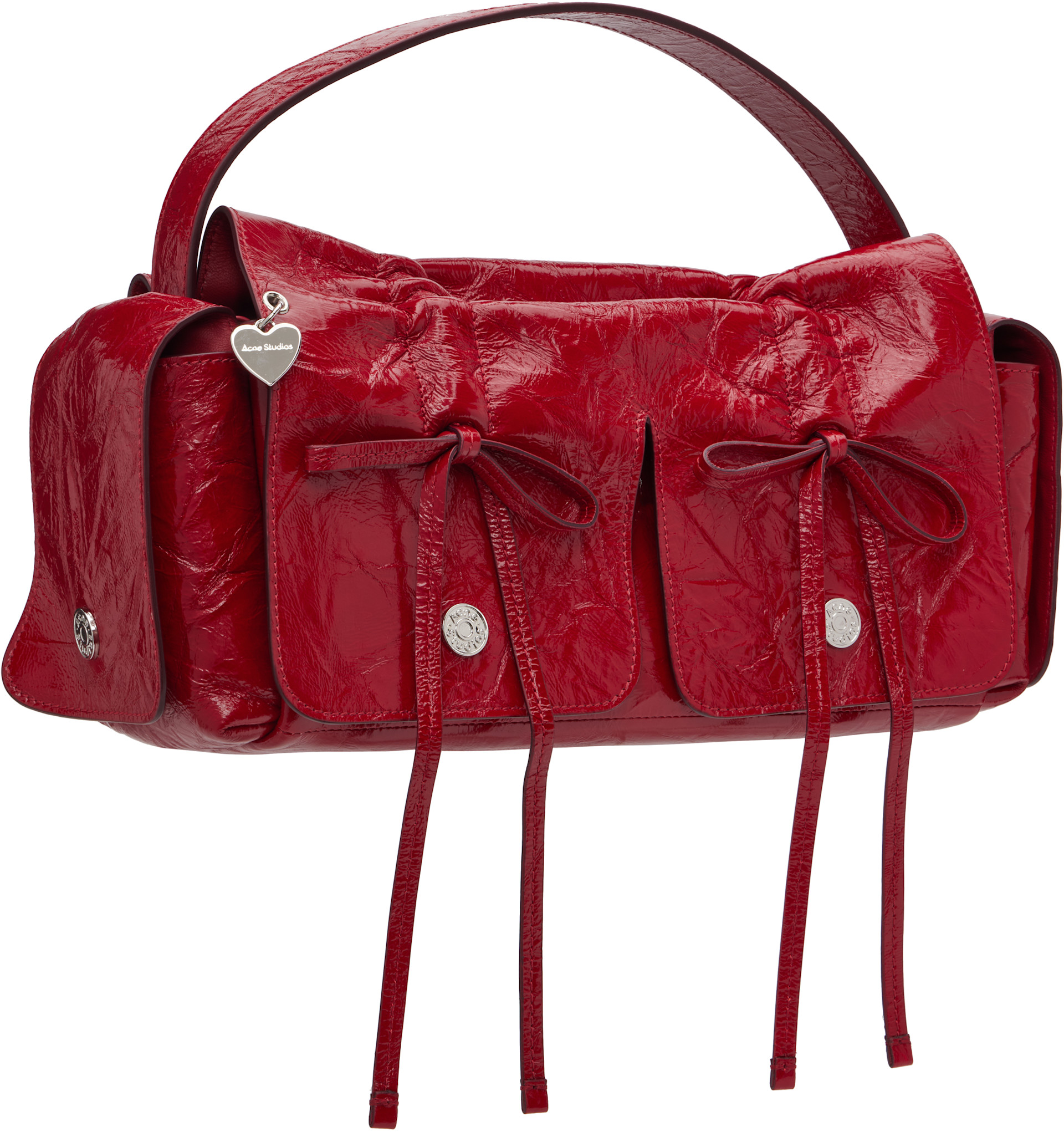Acne Studios: Red Multipocket Bag | SSENSE
