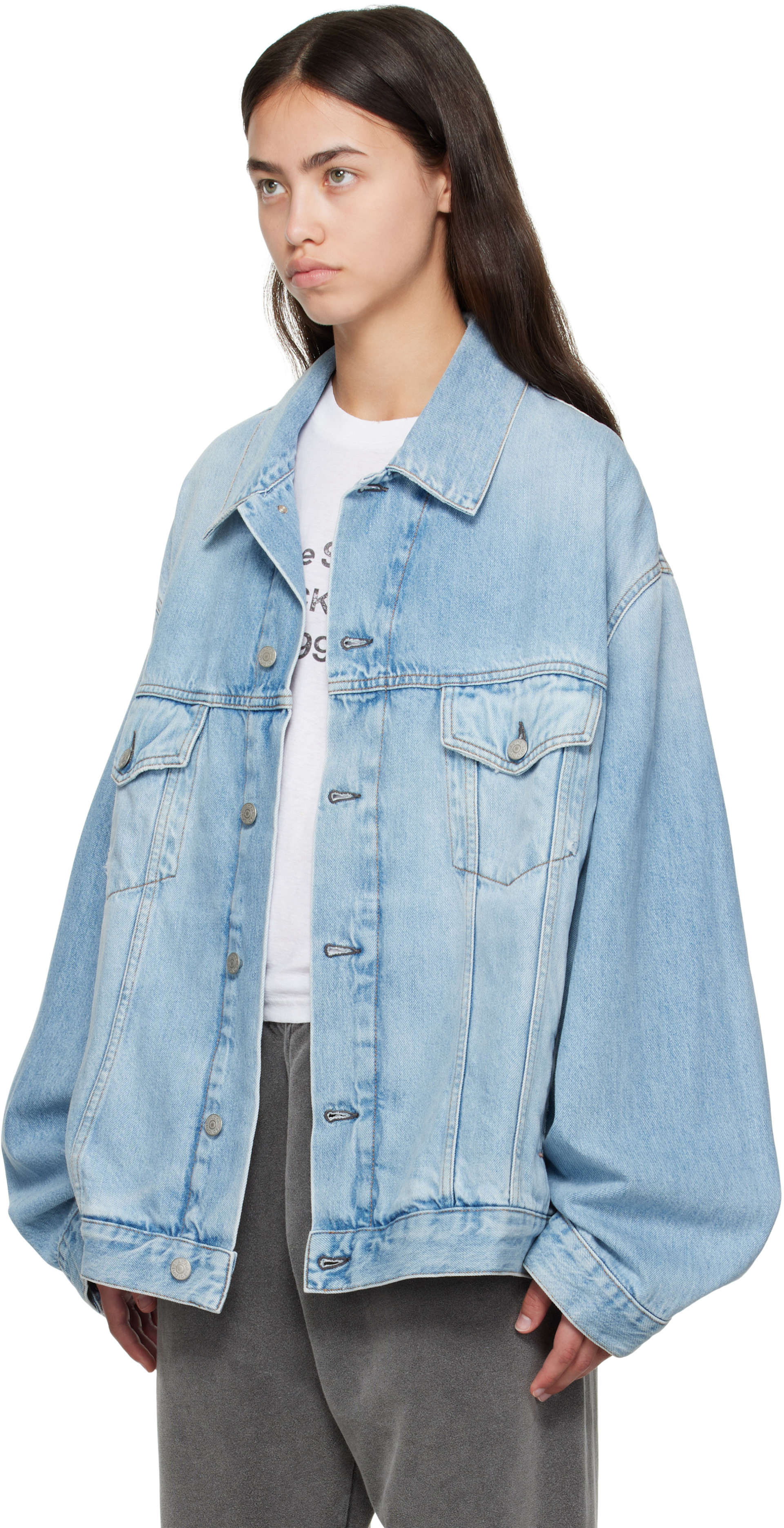 Acne Studios - Blouson surdimensionné bleu en denim