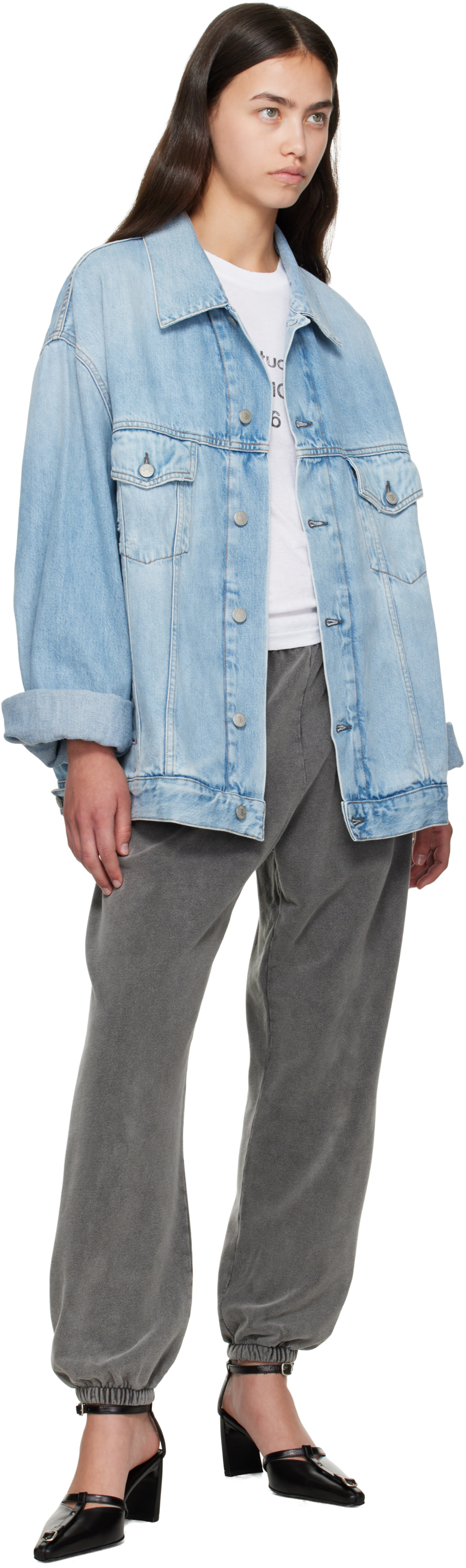 Acne Studios - Blouson surdimensionné bleu en denim