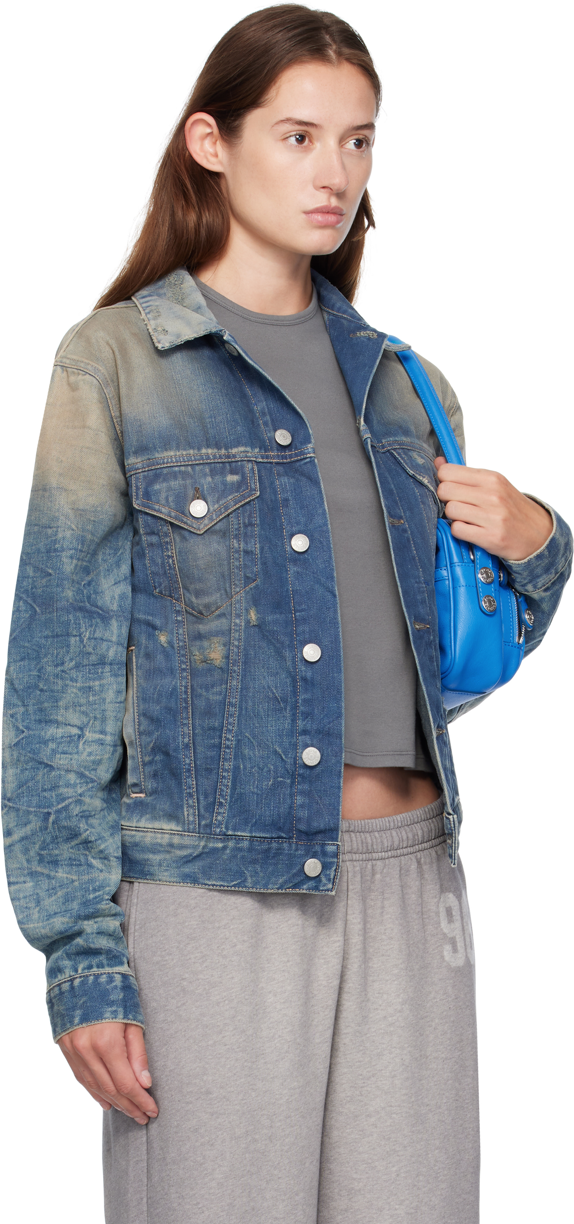 Acne Studios - Blue Distressed Denim Jacket