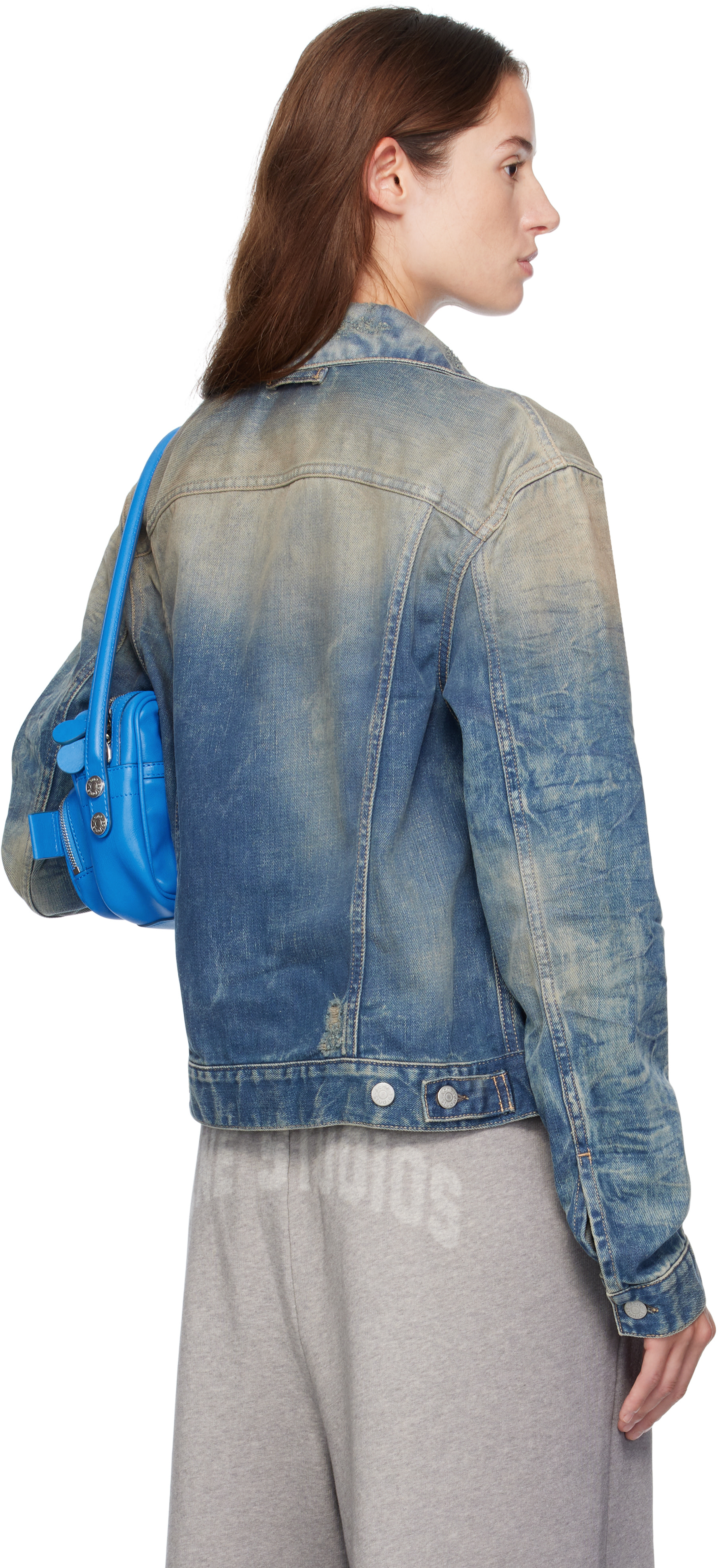 Acne Studios - Blue Distressed Denim Jacket
