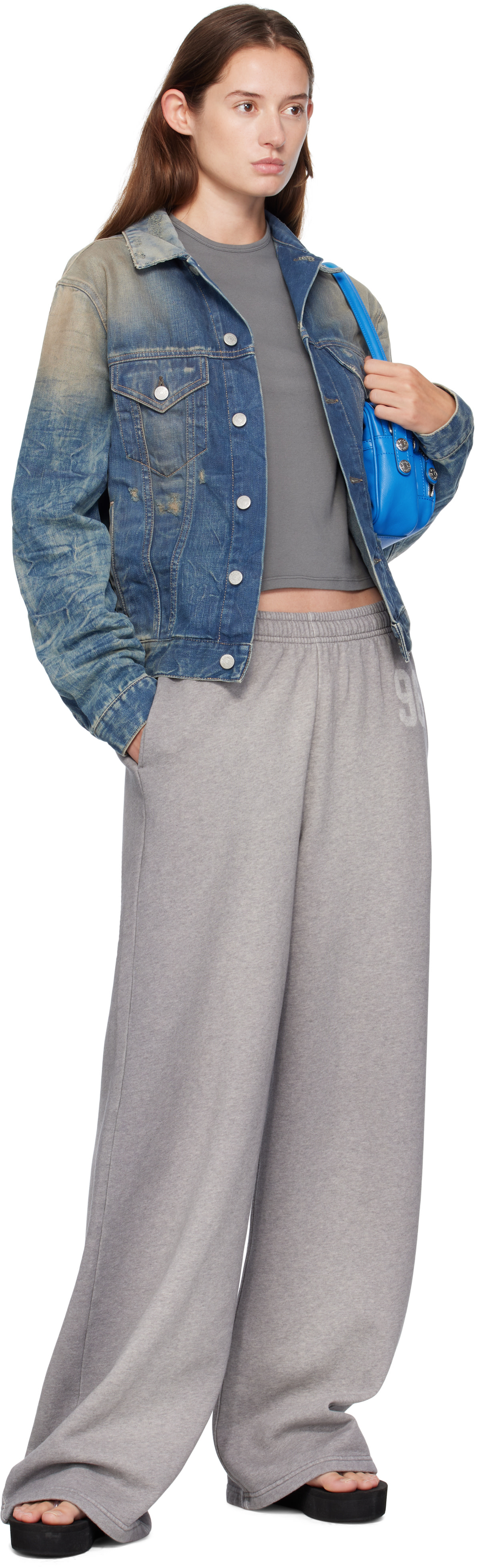 Acne Studios - Blue Distressed Denim Jacket