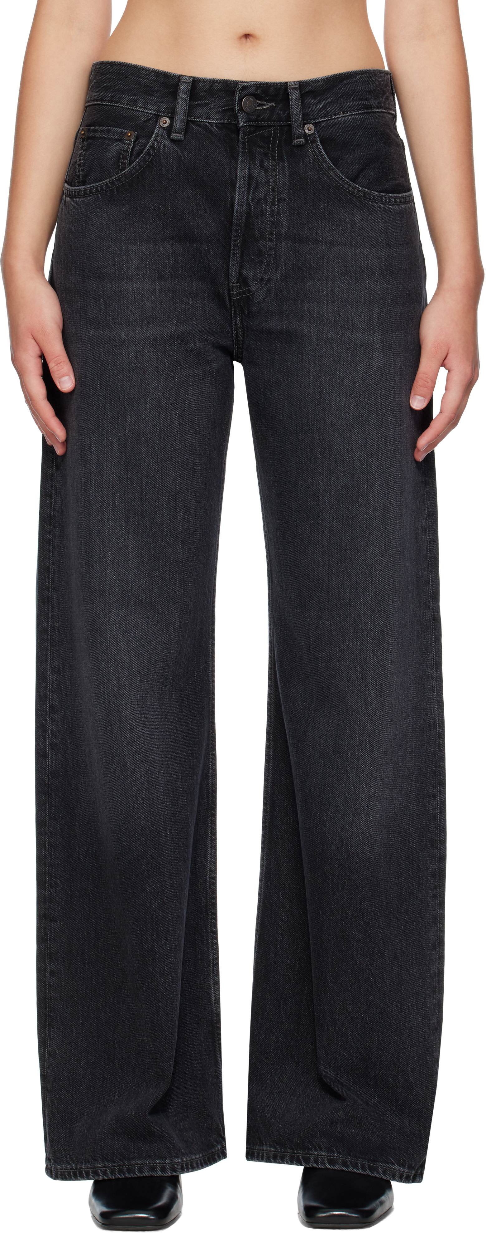 Acne Studios - Jean 2021F noir à coupe classique