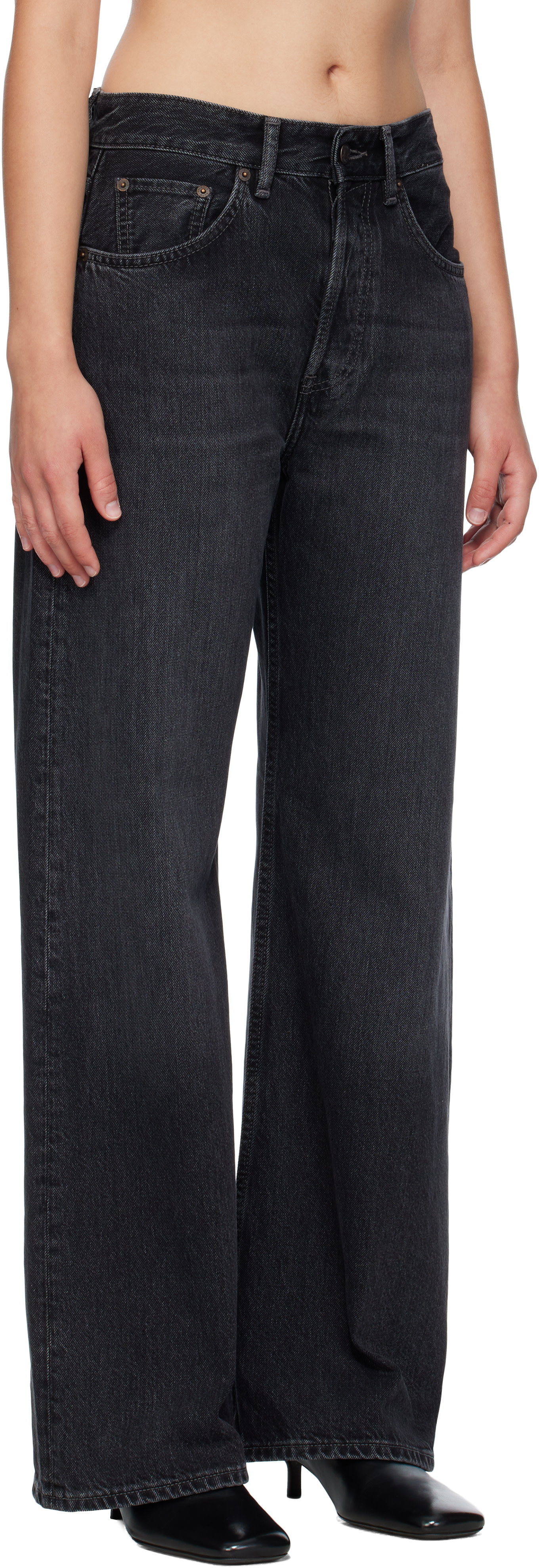 Acne Studios - Jean 2021F noir à coupe classique