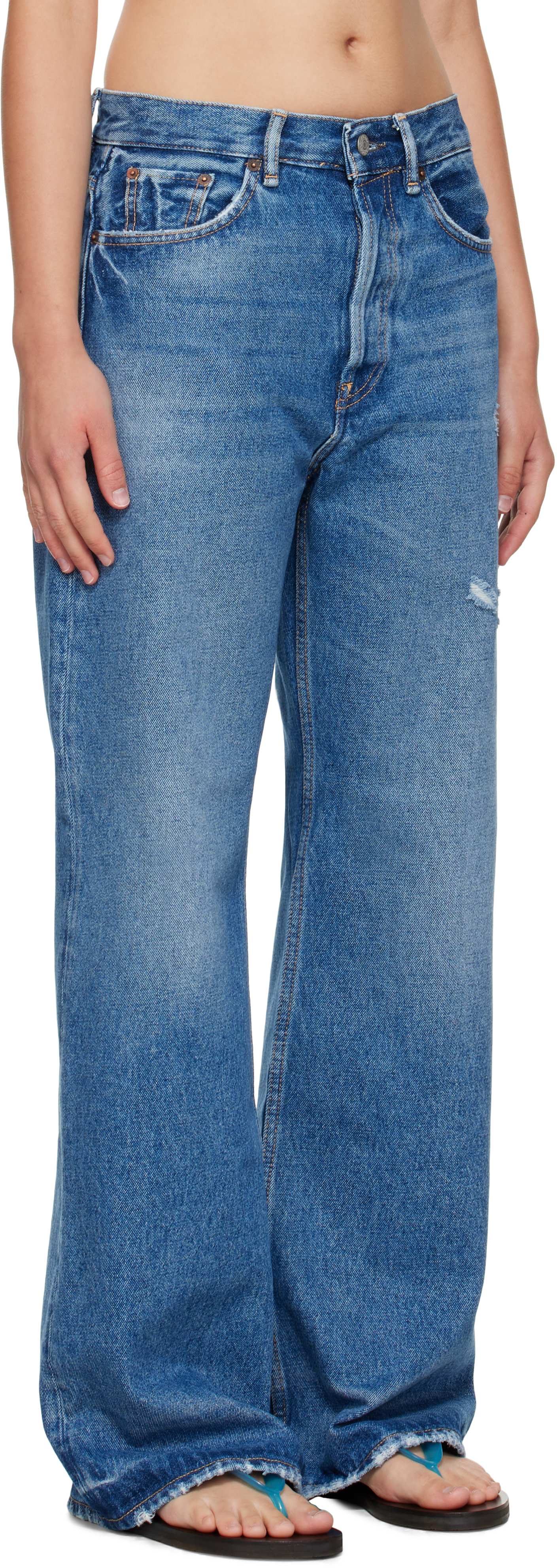 Acne Studios - Jean 2021F bleu à coupe classique