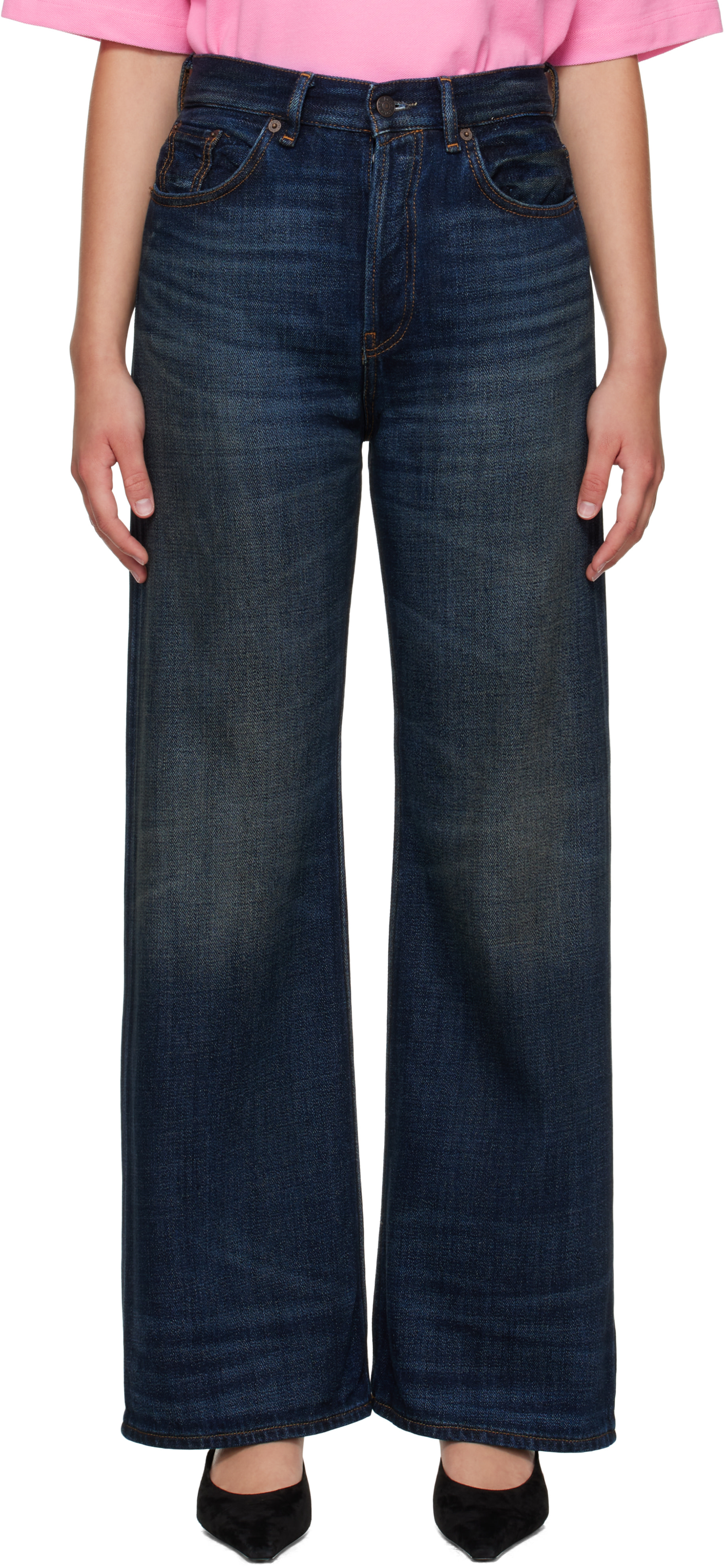 Acne Studios: Navy 2021F Regular Fit Jeans | SSENSE