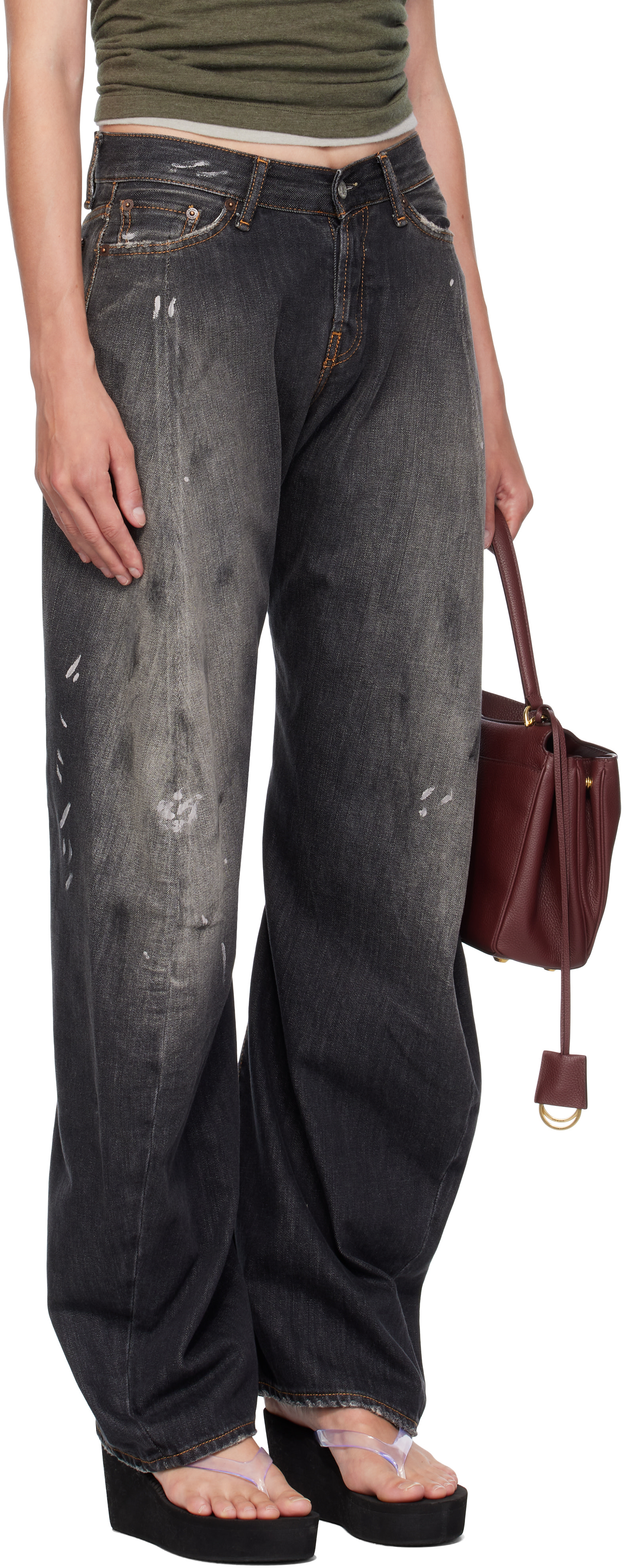 Acne Studios: Black Loose Fit 2006F Jeans | SSENSE