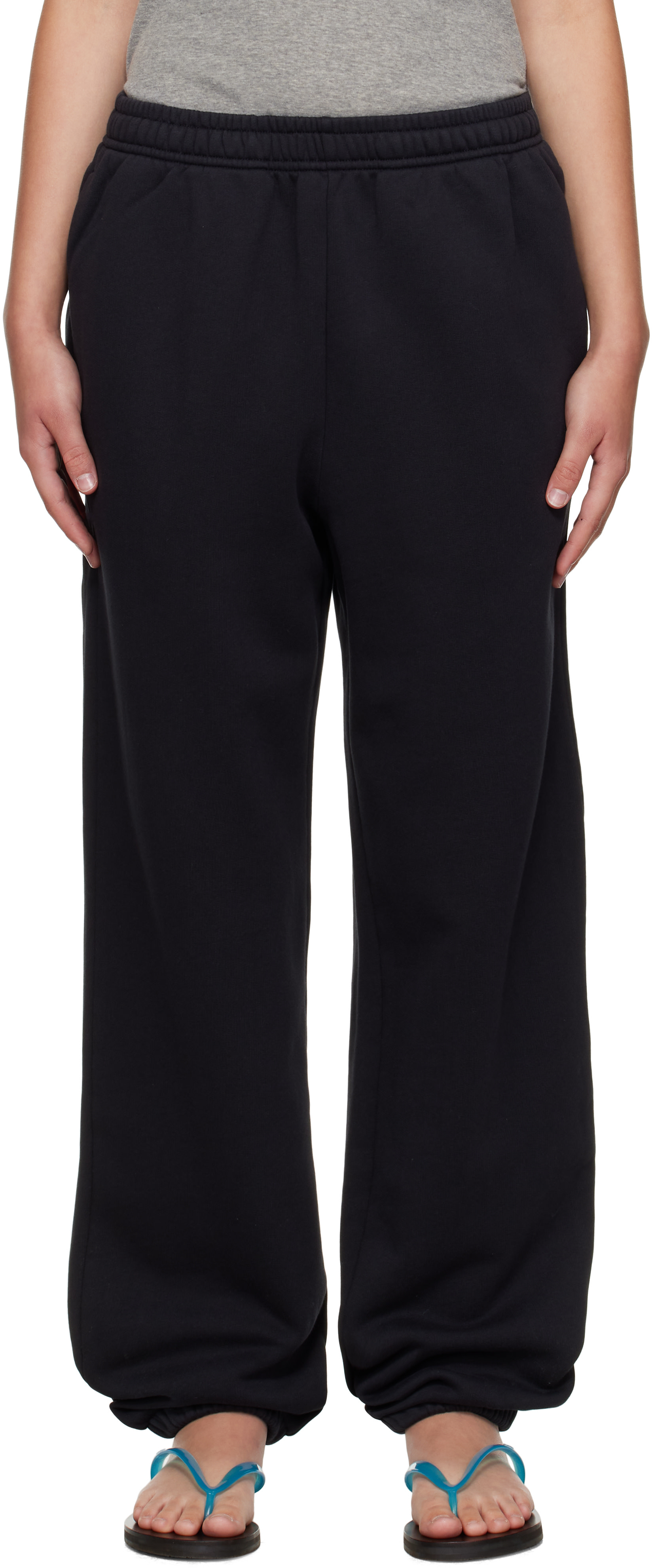 Acne Studios - Pantalon de survêtement noir en molleton