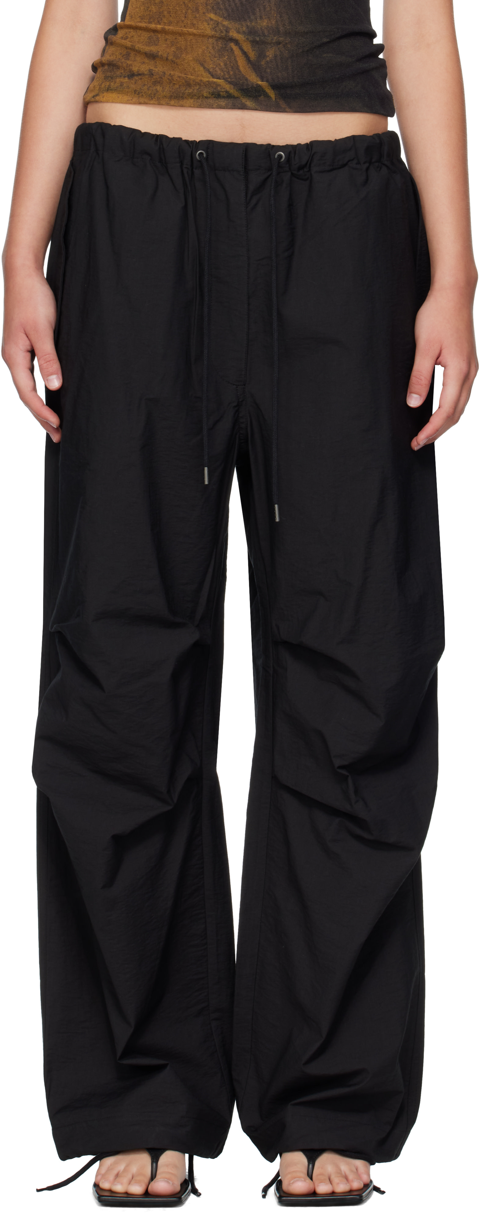 Acne Studios: Black Relaxed Fit Trousers | SSENSE Acne Studios: Black Relaxed Fit Trousers | SSENSE