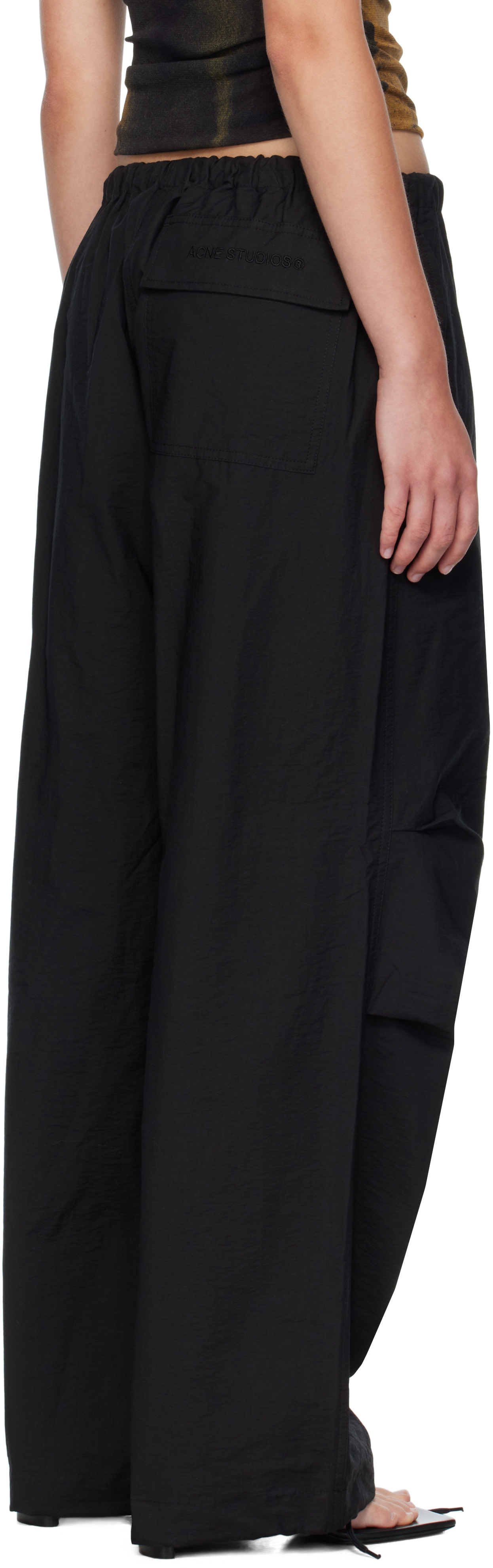 Acne Studios: Black Relaxed Fit Trousers | SSENSE Acne Studios: Black Relaxed Fit Trousers | SSENSE
