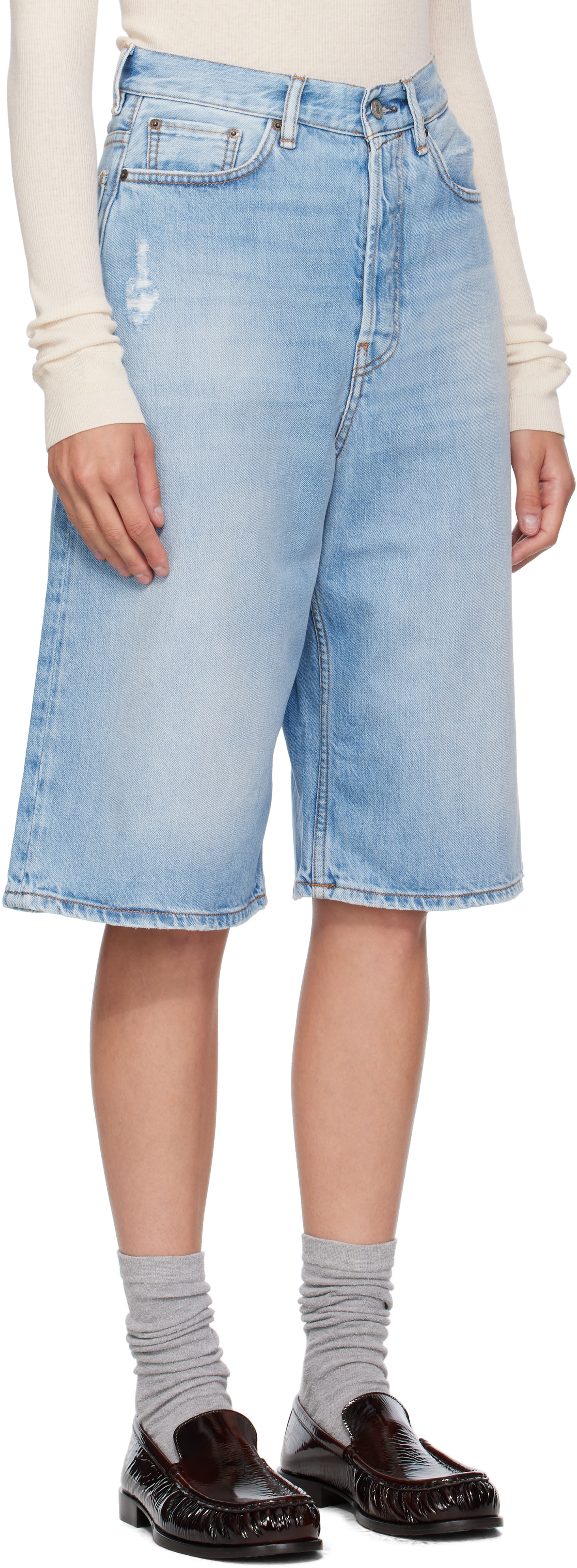 Acne Studios - Short décontracté bleu en denim