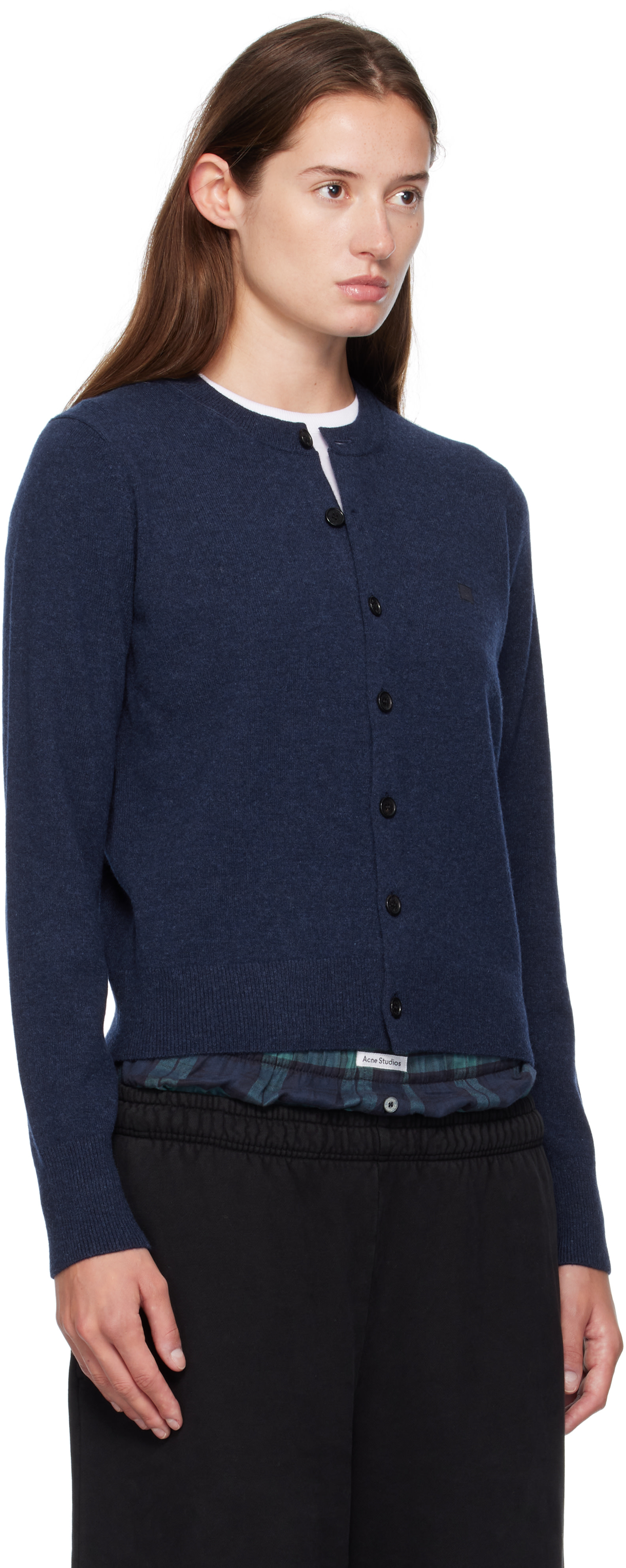 Acne Studios - Navy Fitted Yak Wool Cardigan