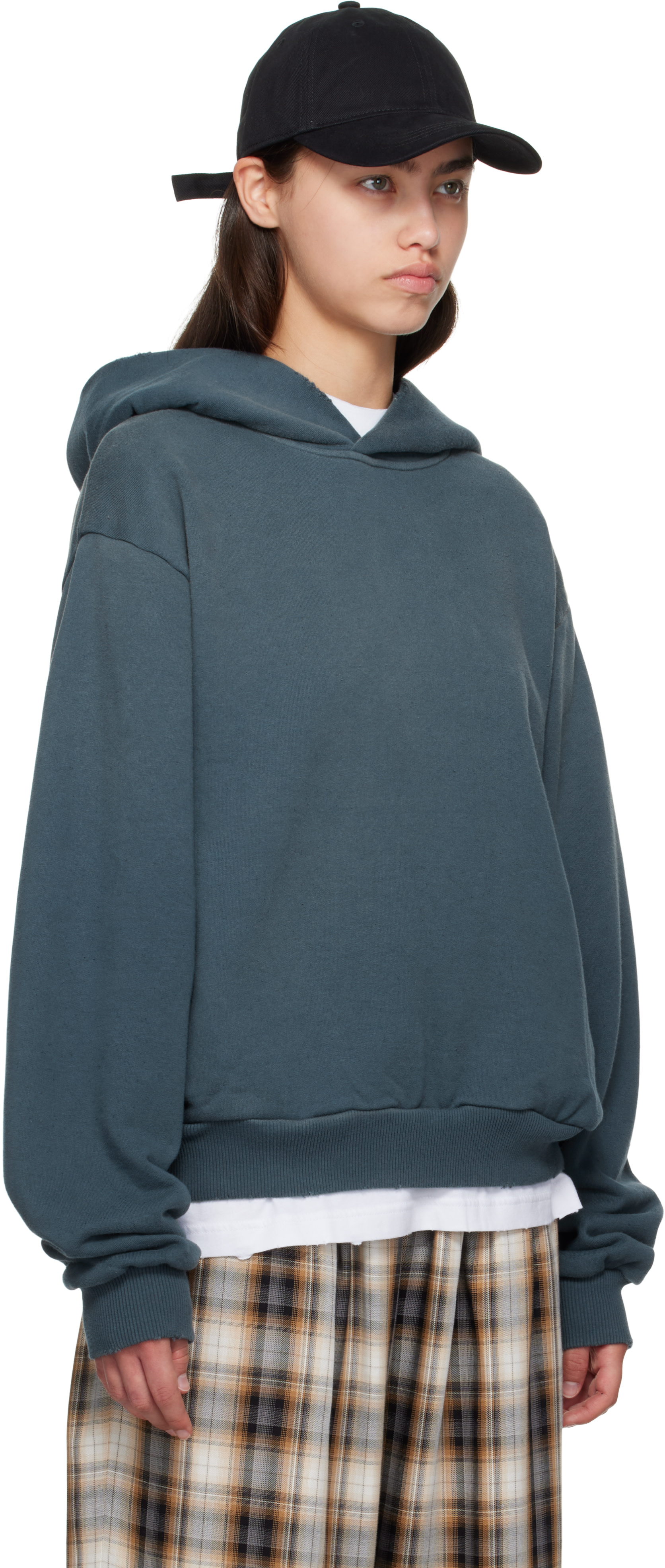 Acne Studios - Pull à capuche bleu à logo