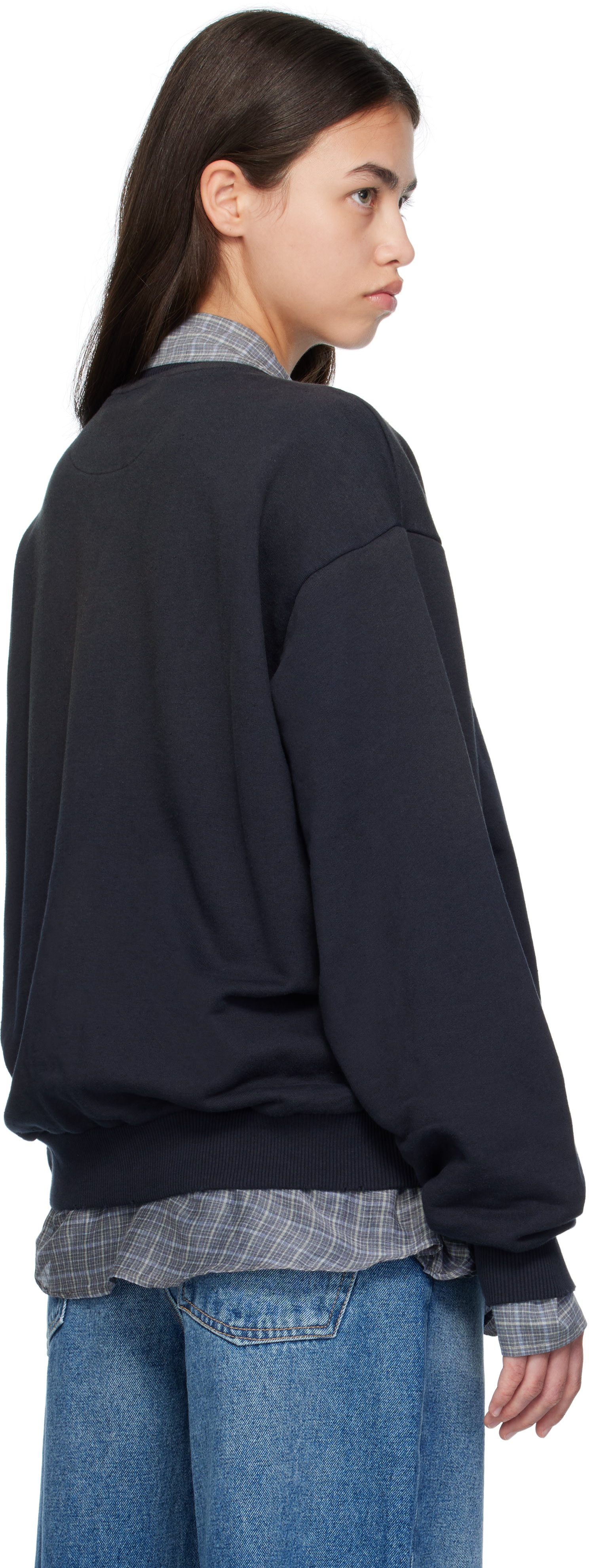 Acne Studios: Black Logo Zip Sweater | SSENSE