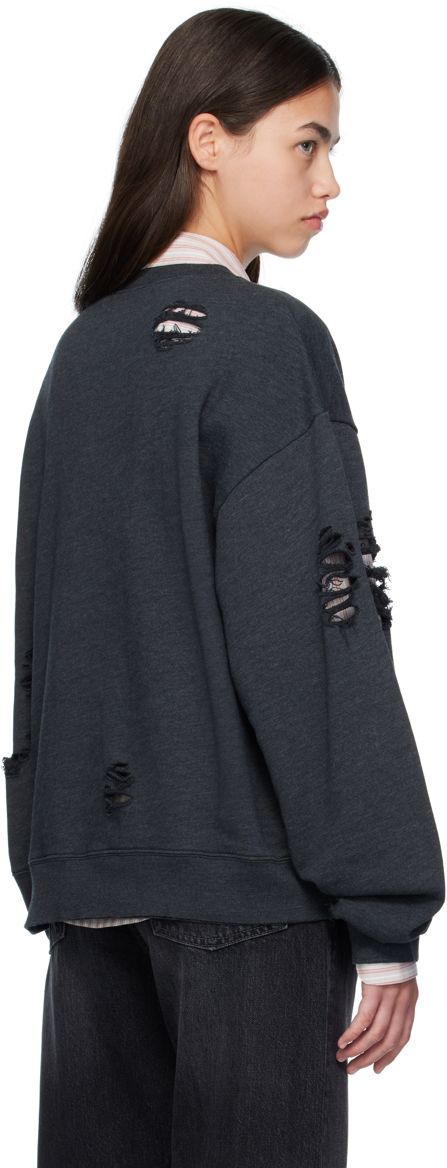 Acne Studios - Pull molletonné noir à logo imprimé